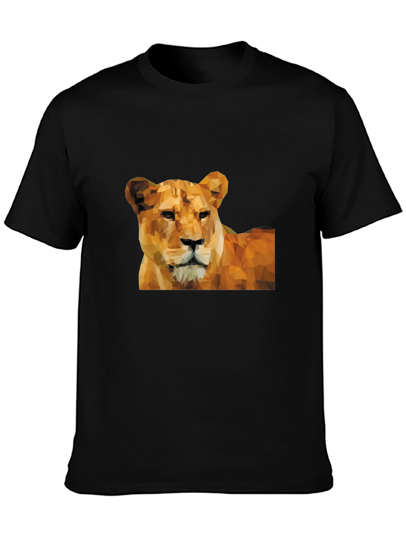 Black Lioness Graphic Print Black T-Shirt view 3