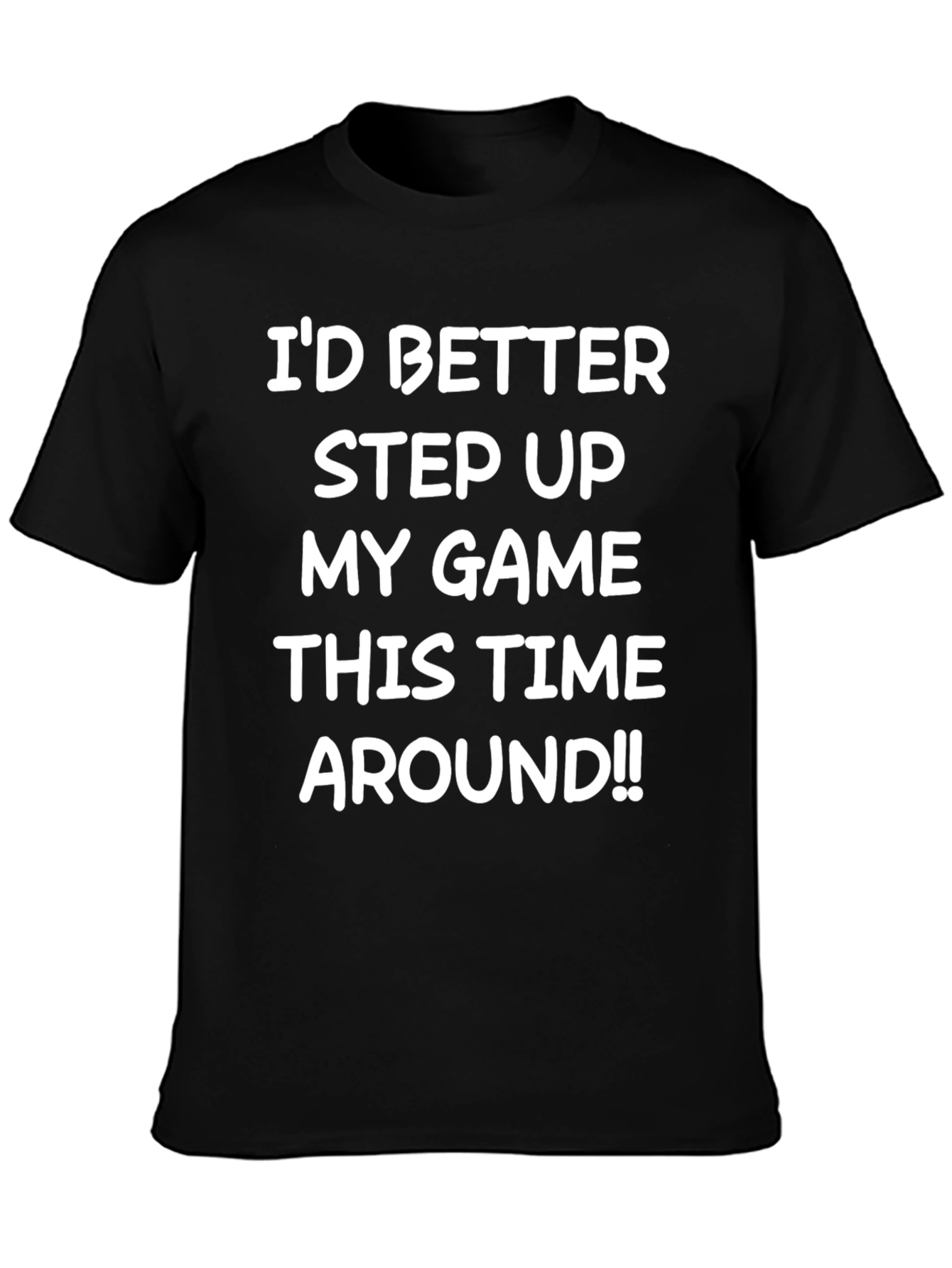 Black Step Up My Game Black Graphic Tee view 3
