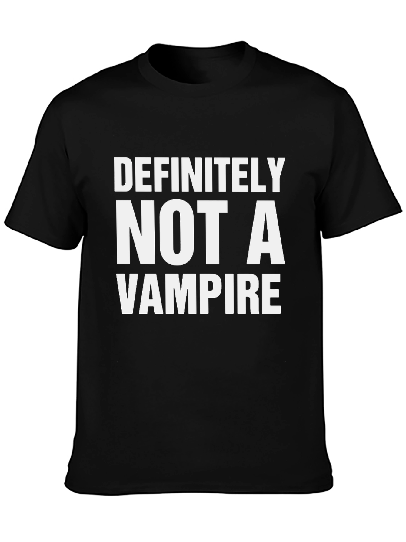 Black Definitely Not a Vampire Novelty T-Shirt view 3
