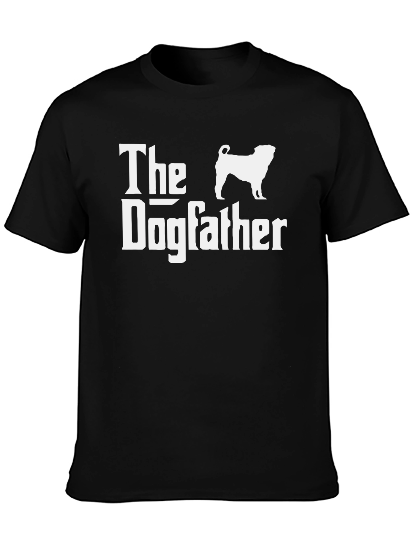 Black The Dogfather T-Shirt - Funny Dog Lover Tee view 3