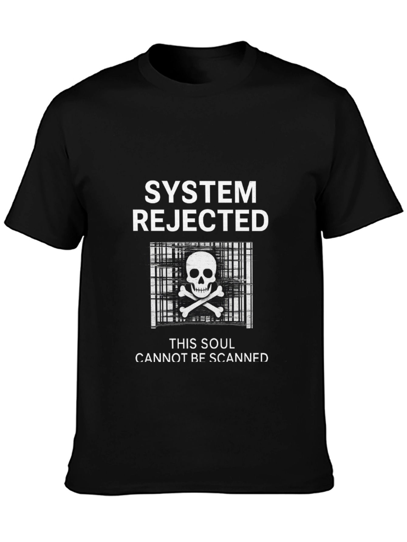 Black System Rejected Skull T-Shirt view 3