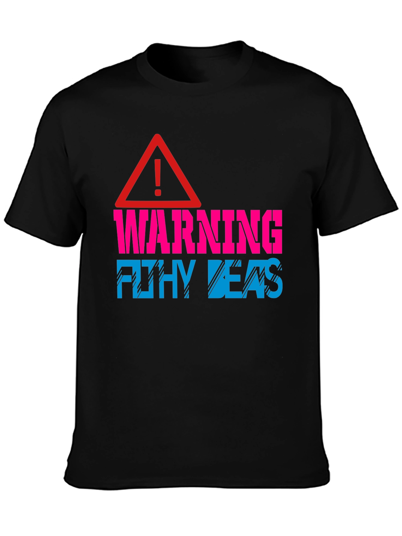 Black Warning Filthy Beast Novelty T-Shirt view 3