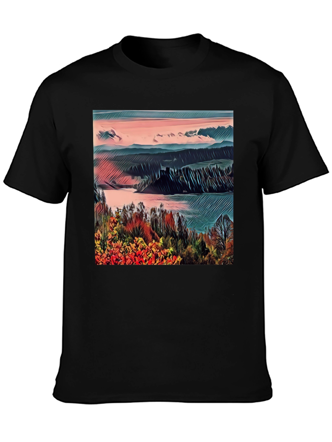 Scenic Landscape Graphic Tee - 3