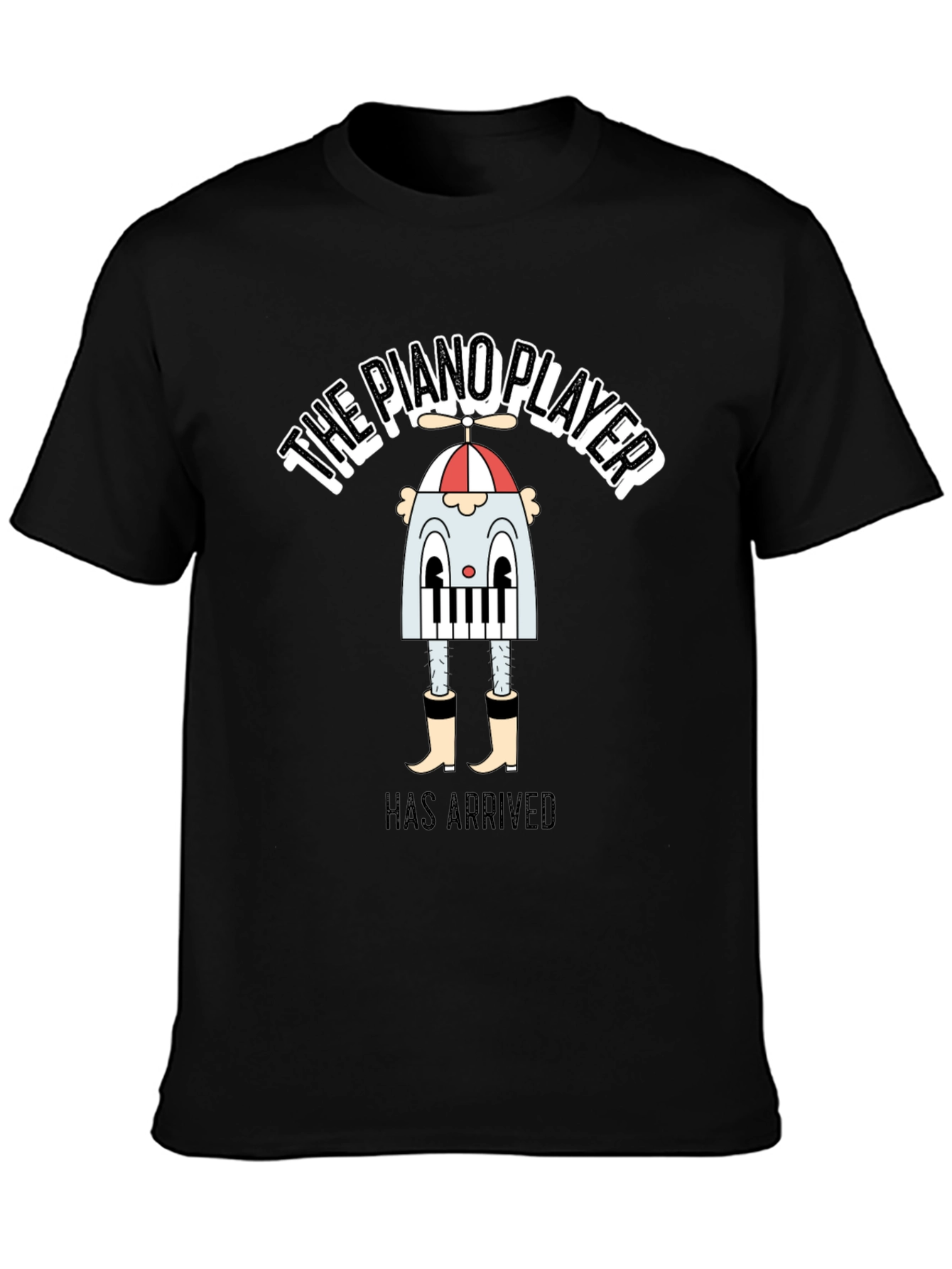Black The Piano Player Has Arrived T-Shirt view 3