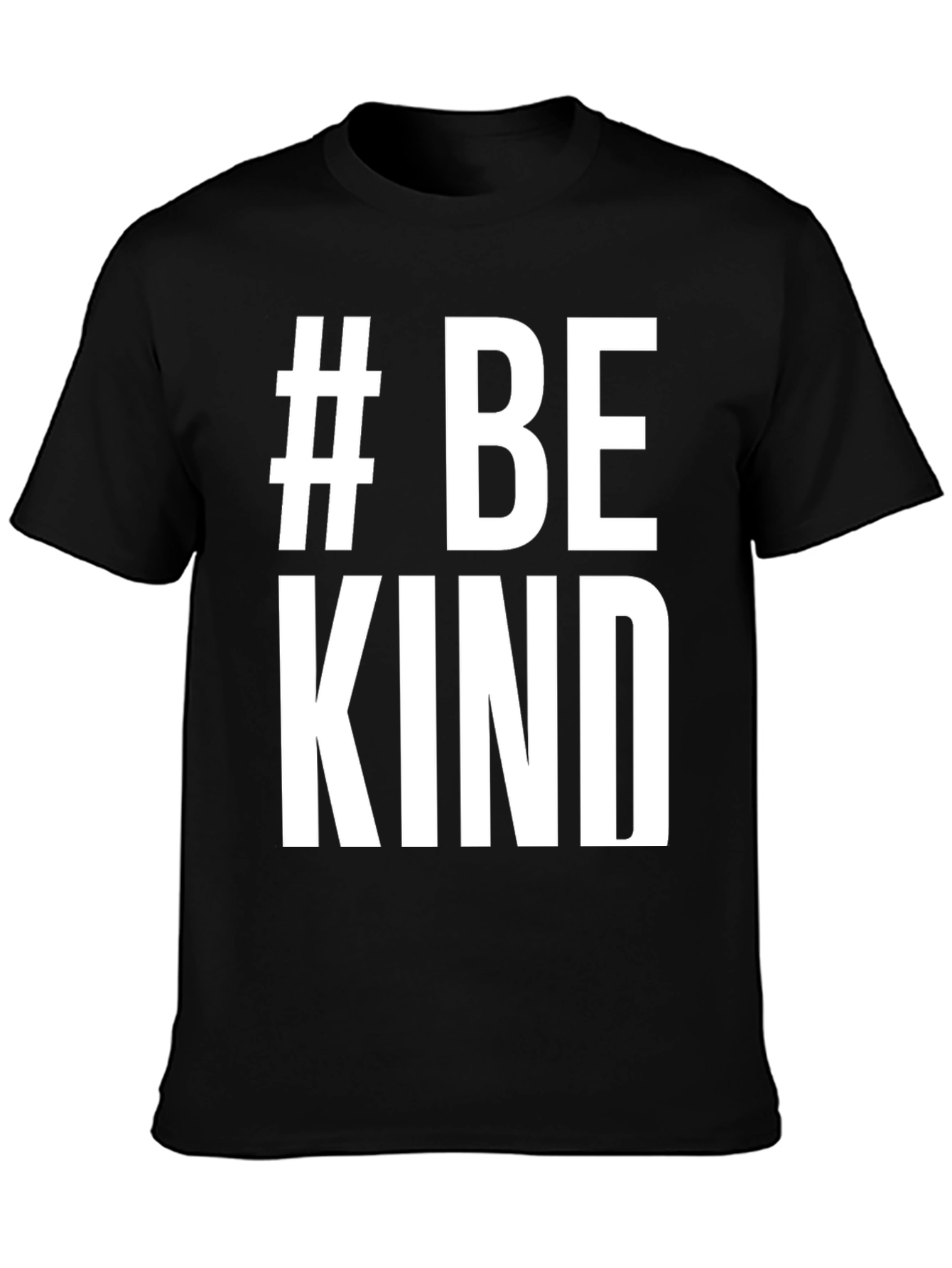 Black # Be Kind T-Shirt - Positive Message Tee view 3