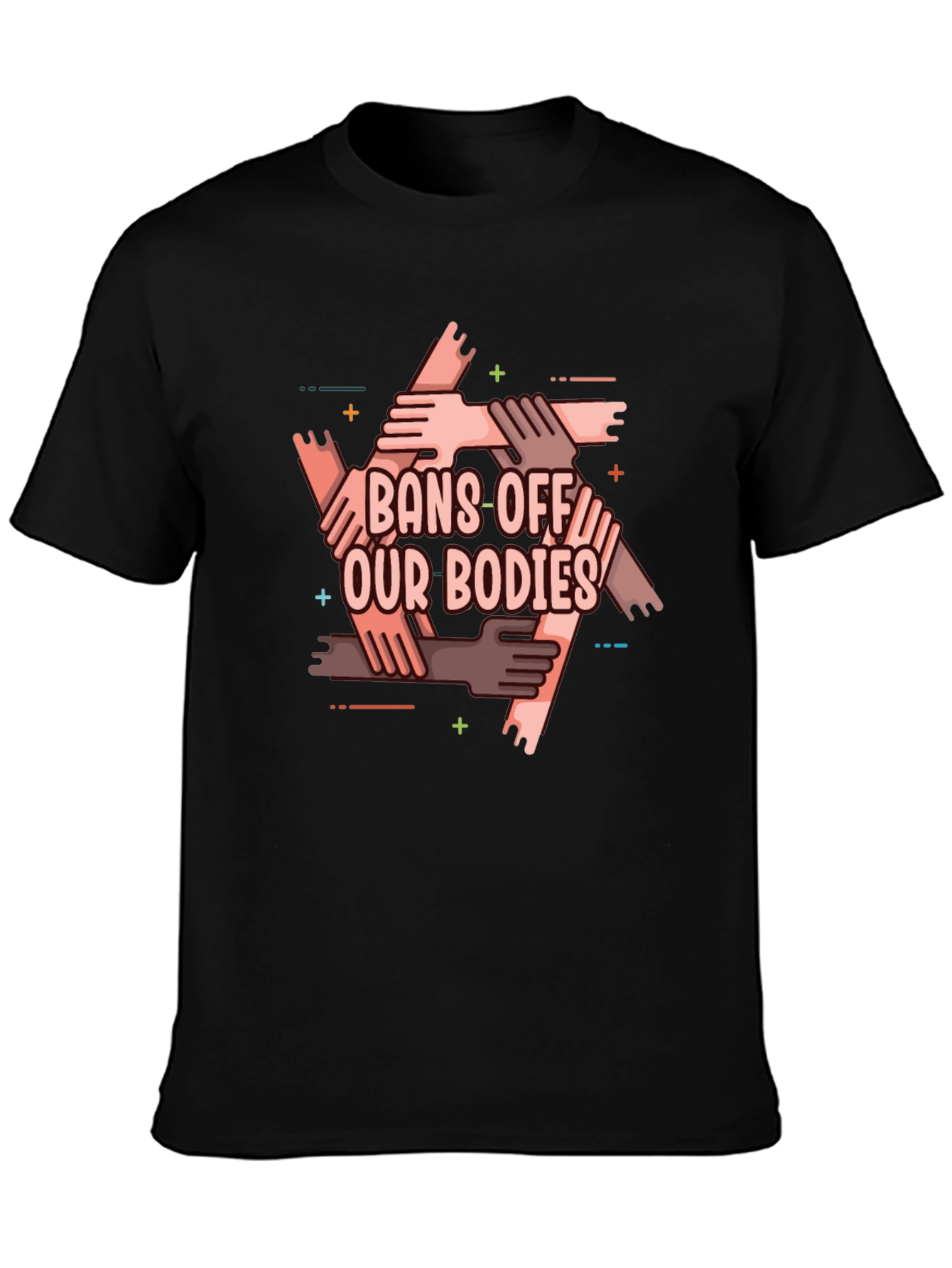 Black Bans Off Our Bodies Graphic Tee view 3