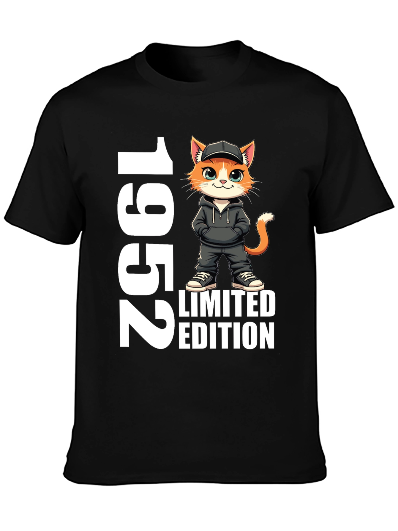 Black 1952 Limited Edition Cat T-Shirt view 3