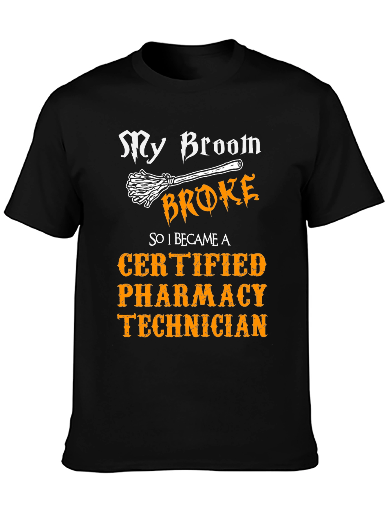 Black Funny Pharmacy Technician T-Shirt view 3