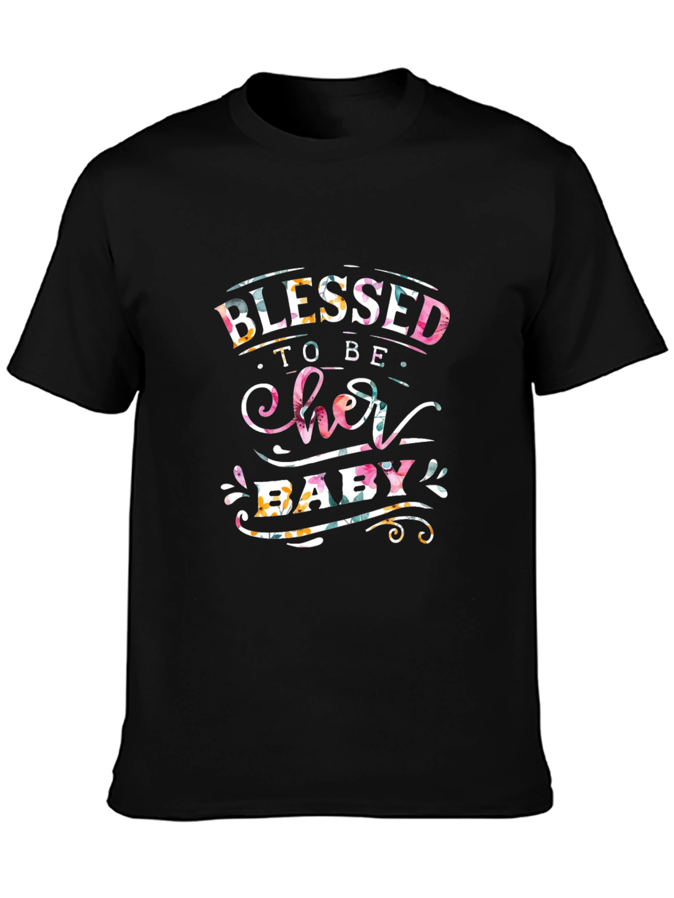 Black Blessed to Be Her Baby Graphic Tee view 3