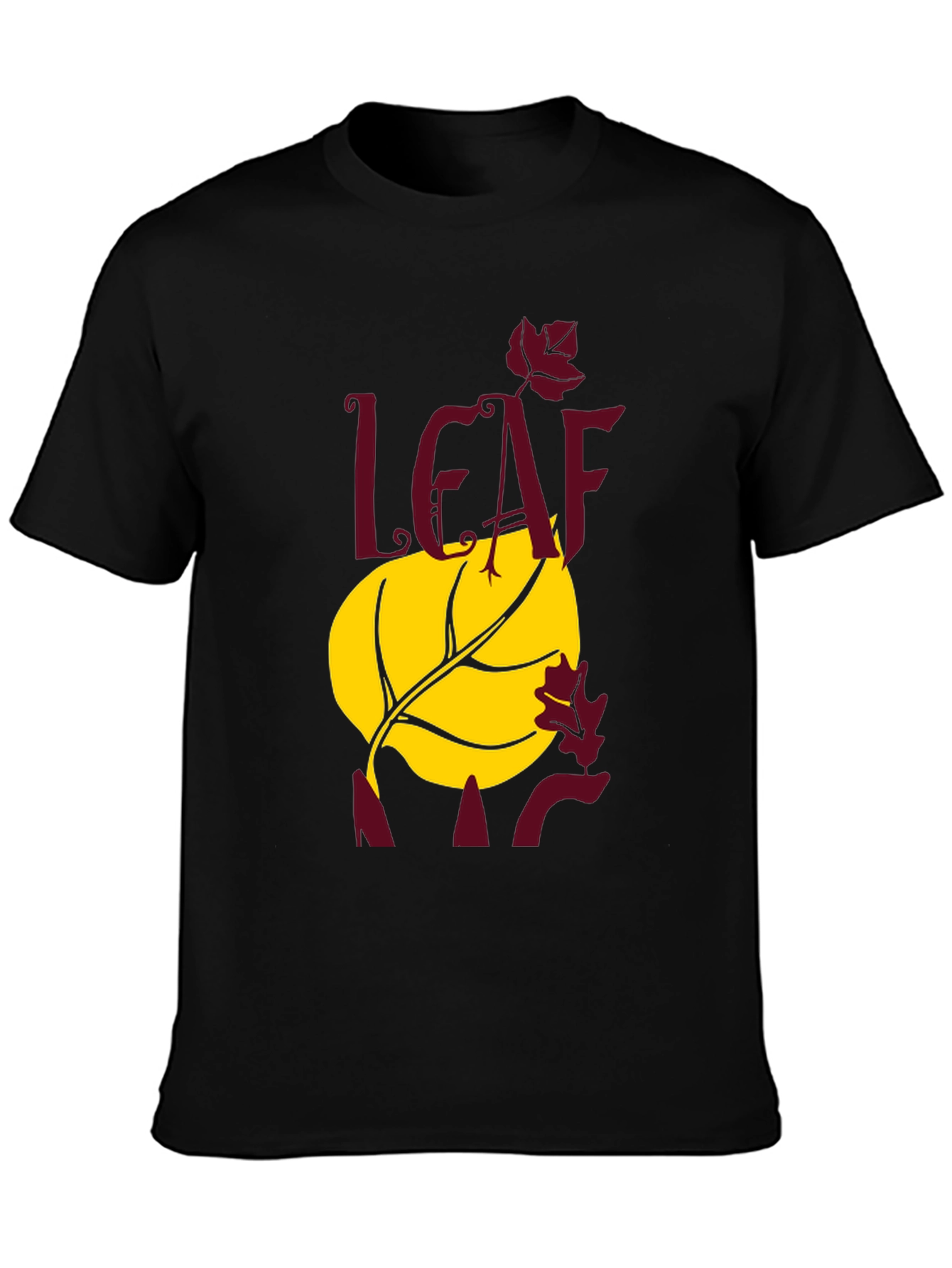 Black Leaf It All Behind Graphic Tee view 3
