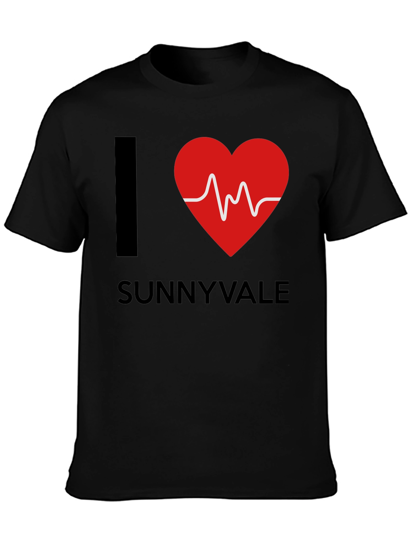 Black I Heart Sunnyvale Graphic T-Shirt - Trendy Casual Tee view 3