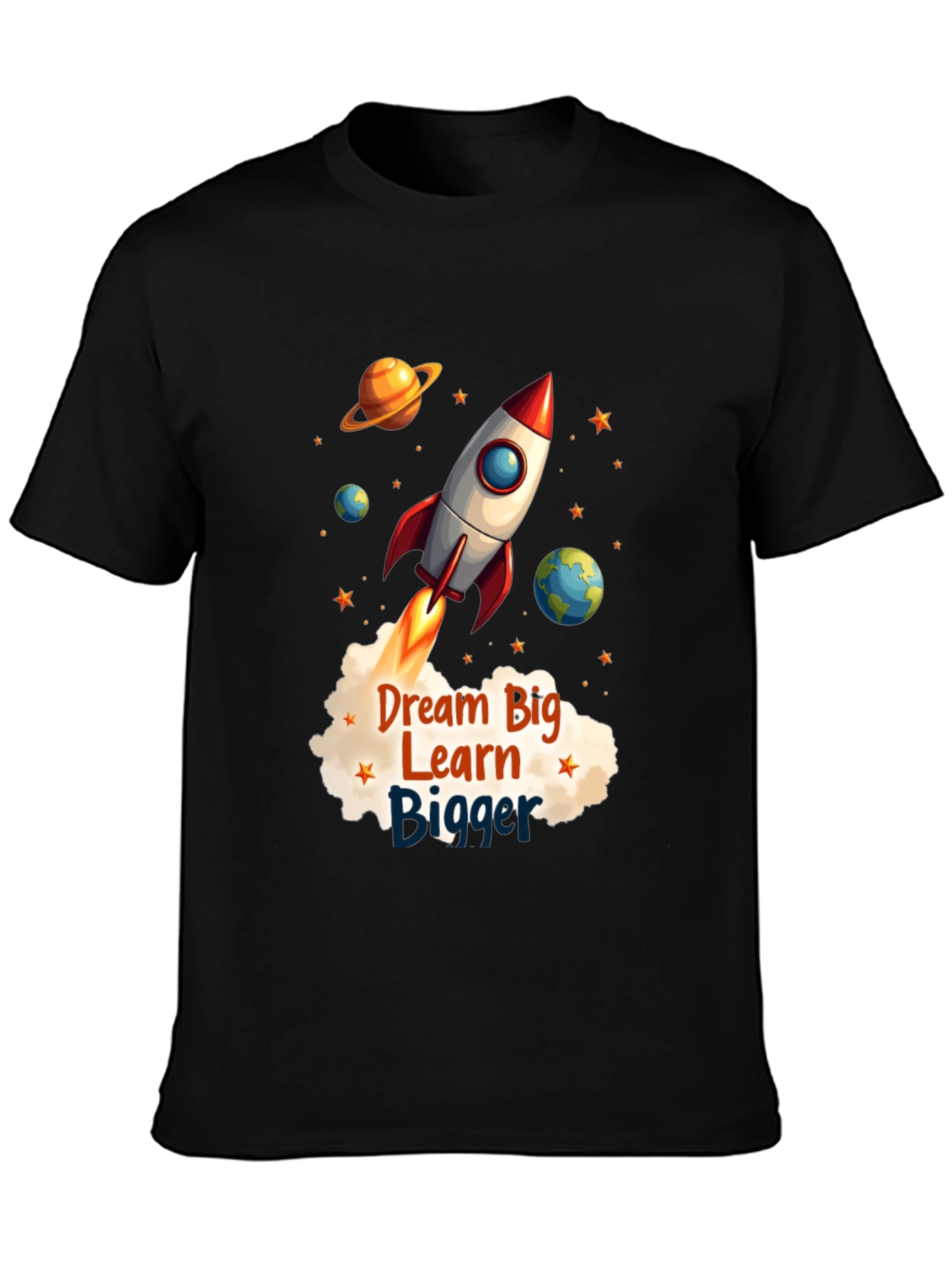 Black Dream Big Rocket T-Shirt view 3