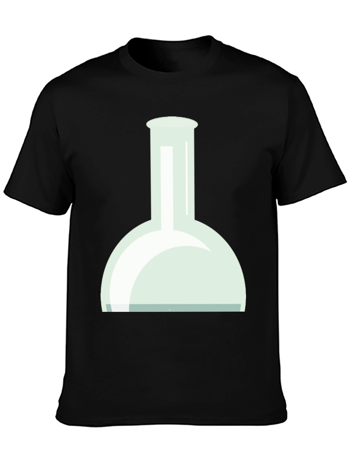Black Science Flask Graphic Tee - Black Cotton T-Shirt view 3