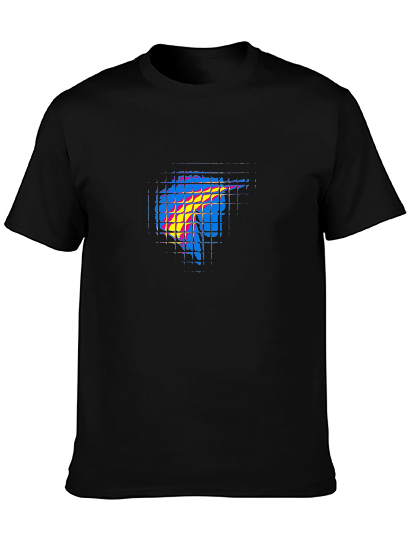 Abstract Flame Graphic Black T-Shirt - 3