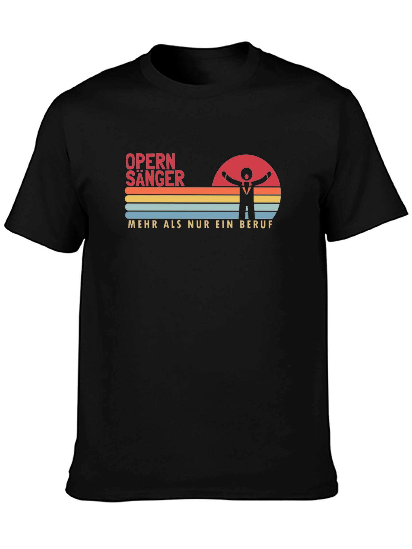 Black Opera Singer Retro T-Shirt - More Than Just a Job! view 3