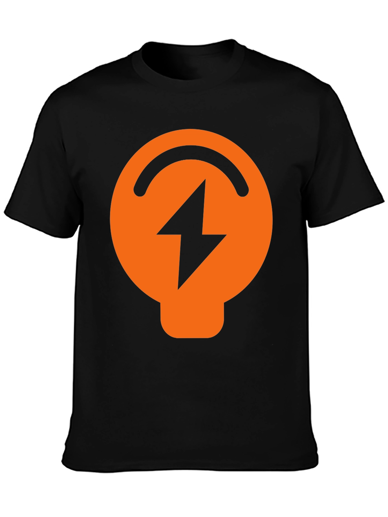 Black Electric Symbol Graphic Black T-Shirt view 3