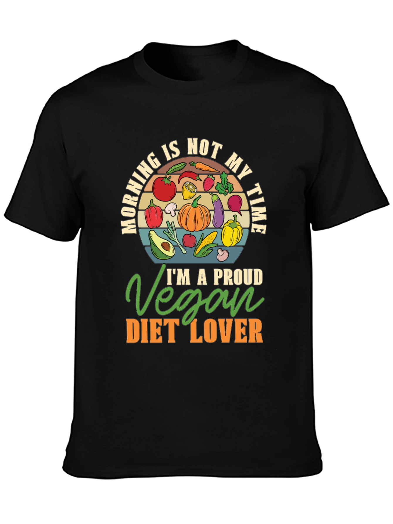 Vegan Diet Lover T-Shirt - Morning Not My Time - 3