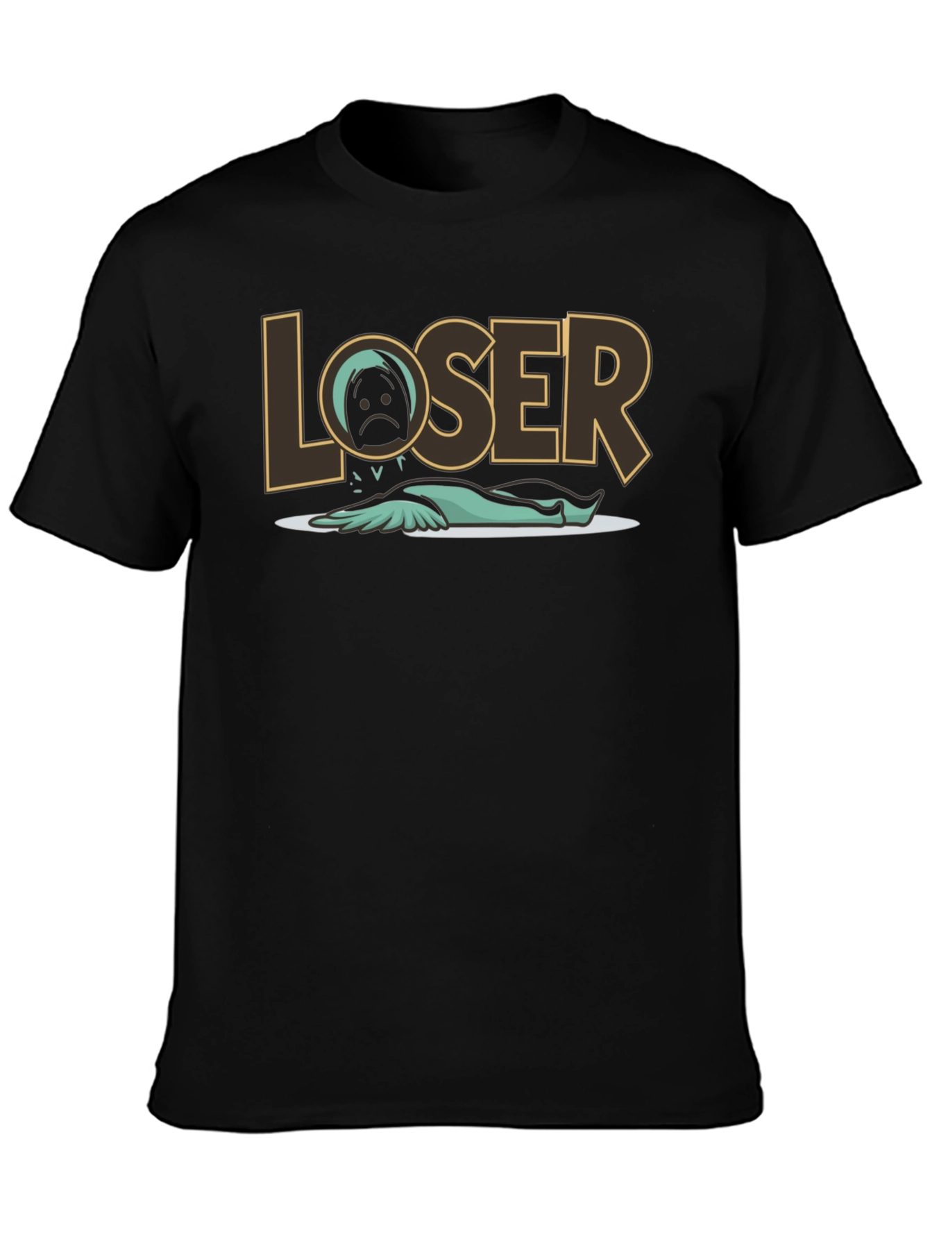 Black Loser Graphic Tee - Funny T-Shirt view 3