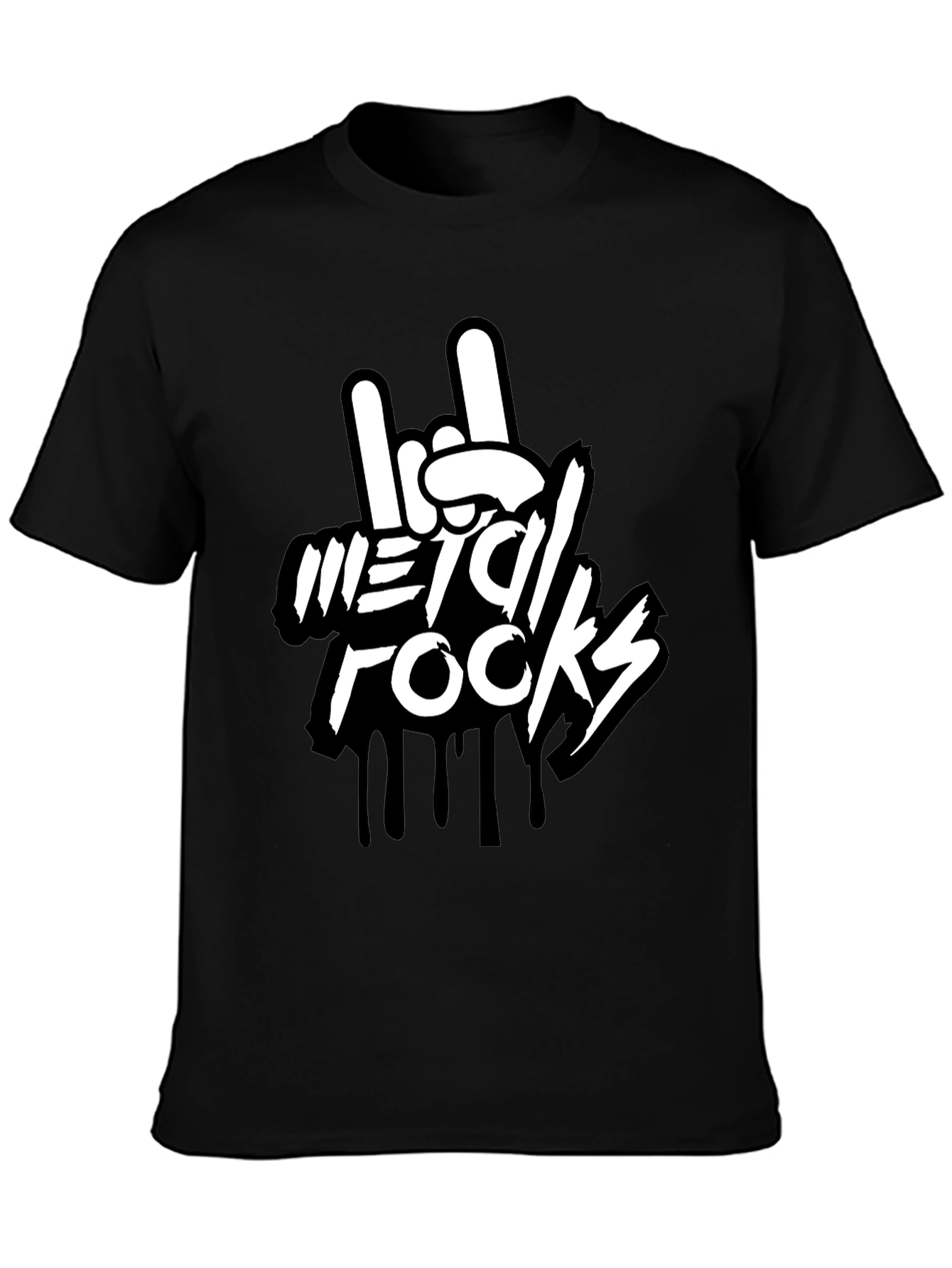 Black Metal Rocks Graphic Tee - Rock On! view 3