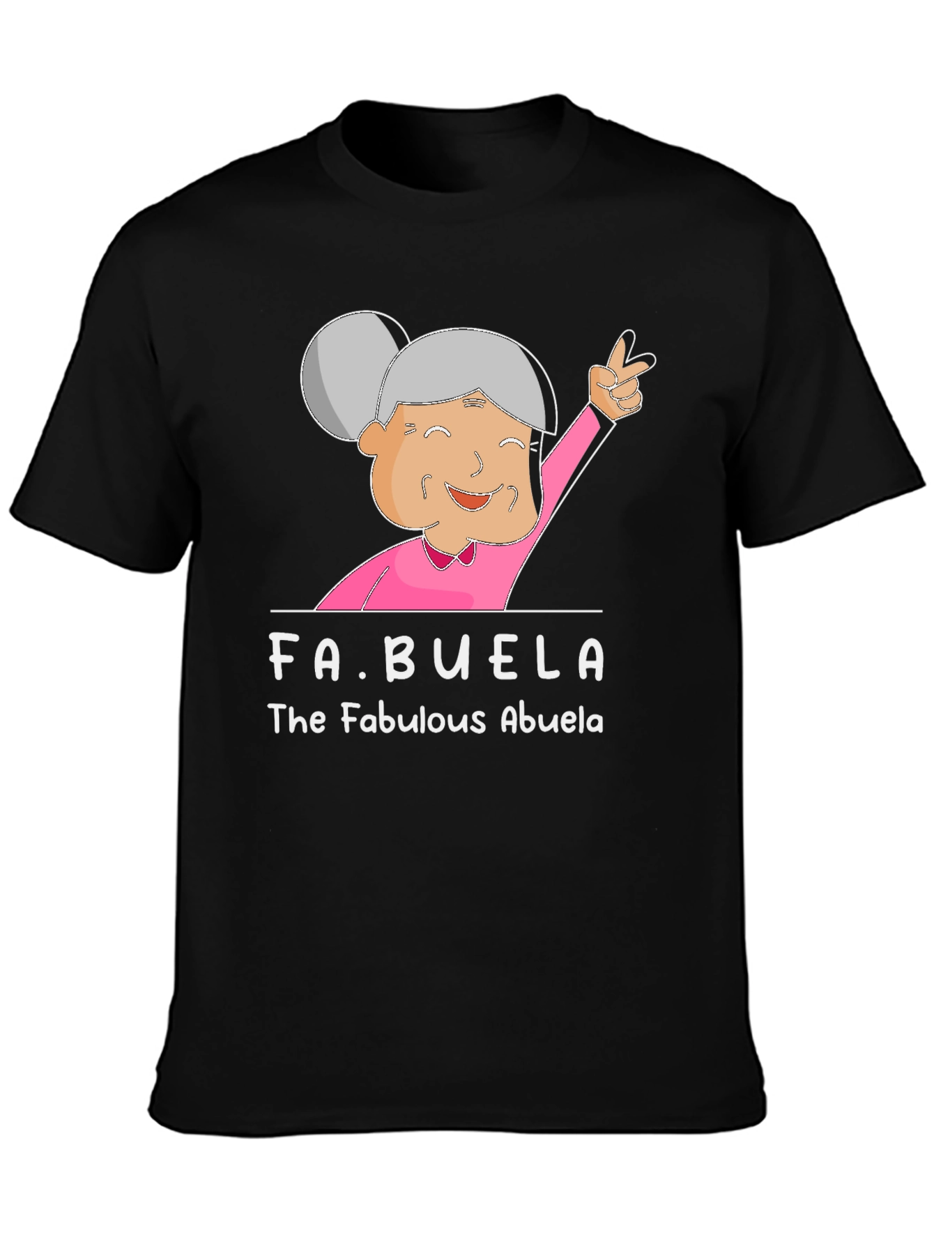 Black Fabulous Abuela T-Shirt - Grandma Humor view 3