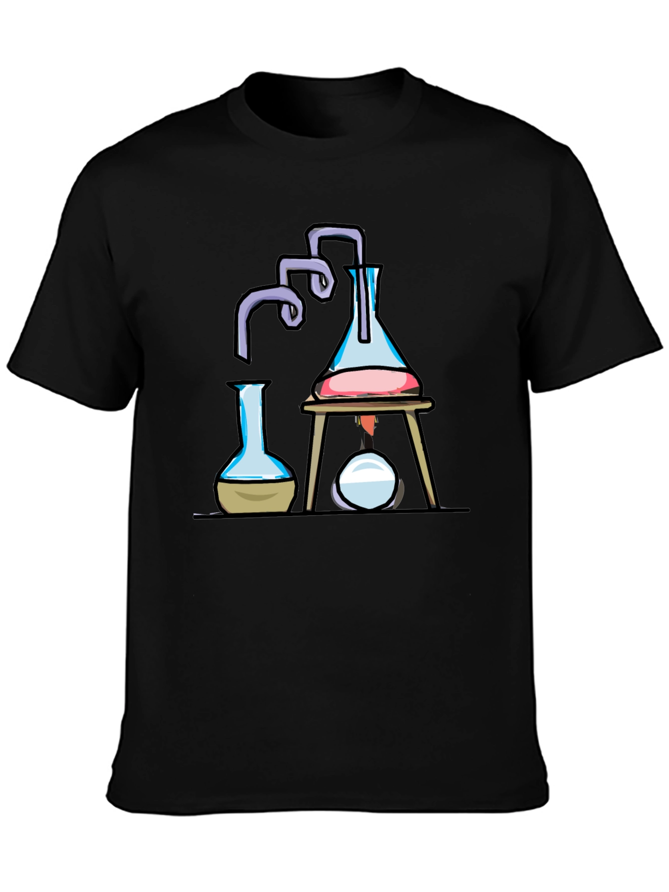 Black Science Beaker T-Shirt | Chemistry Lab Design view 3