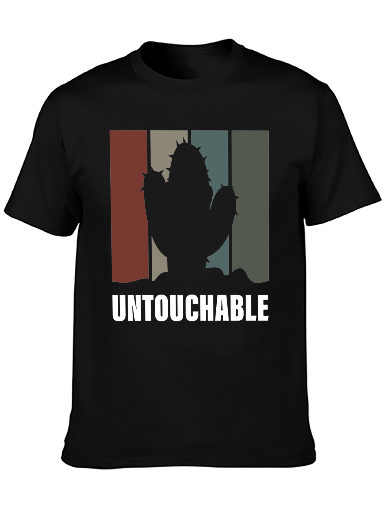 Black Untouchable Cactus Graphic T-Shirt view 3