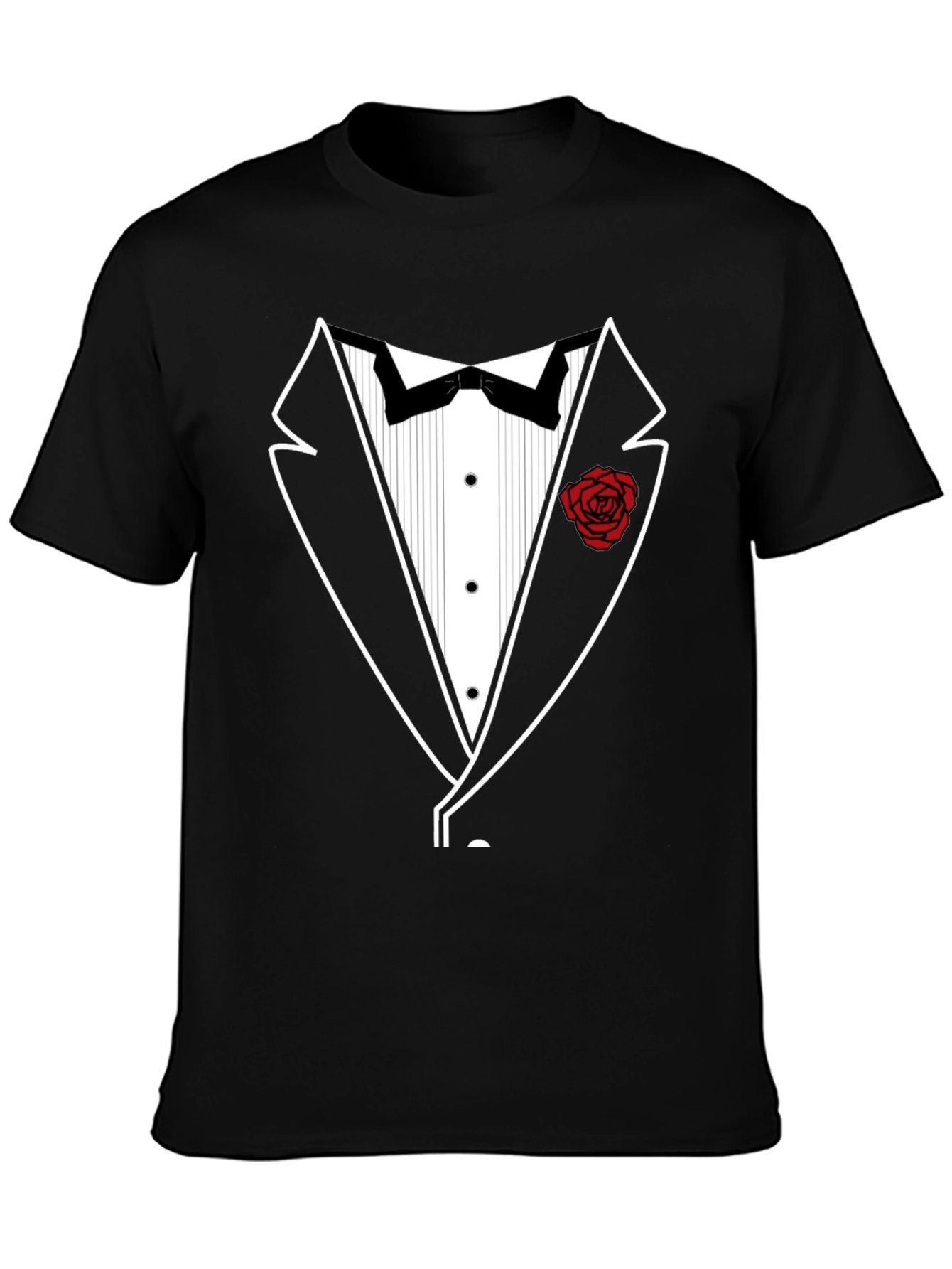 Black Tuxedo T-Shirt - Stylish Formal Wear Alternative view 3