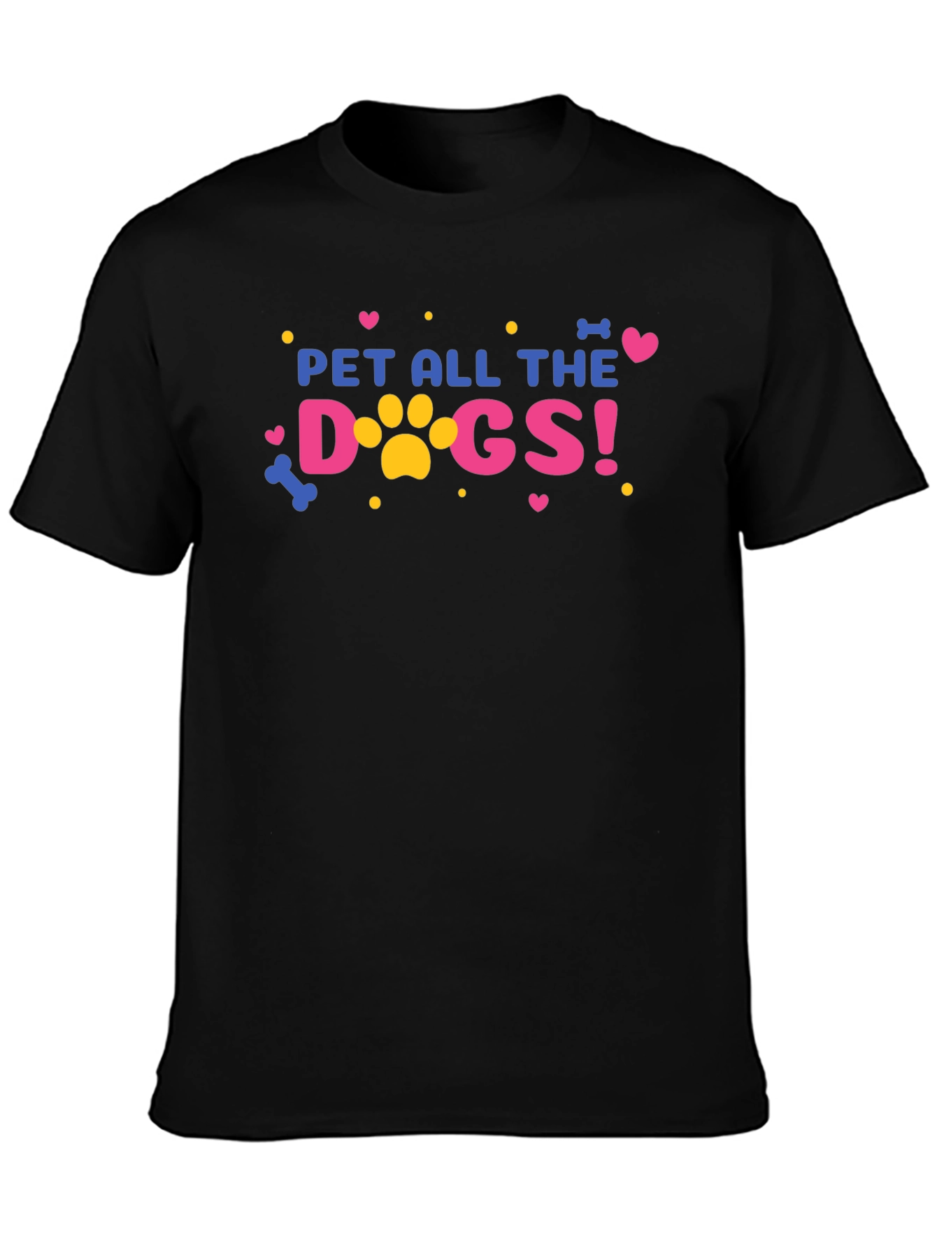 Black Pet All the Dogs! Graphic T-Shirt view 3