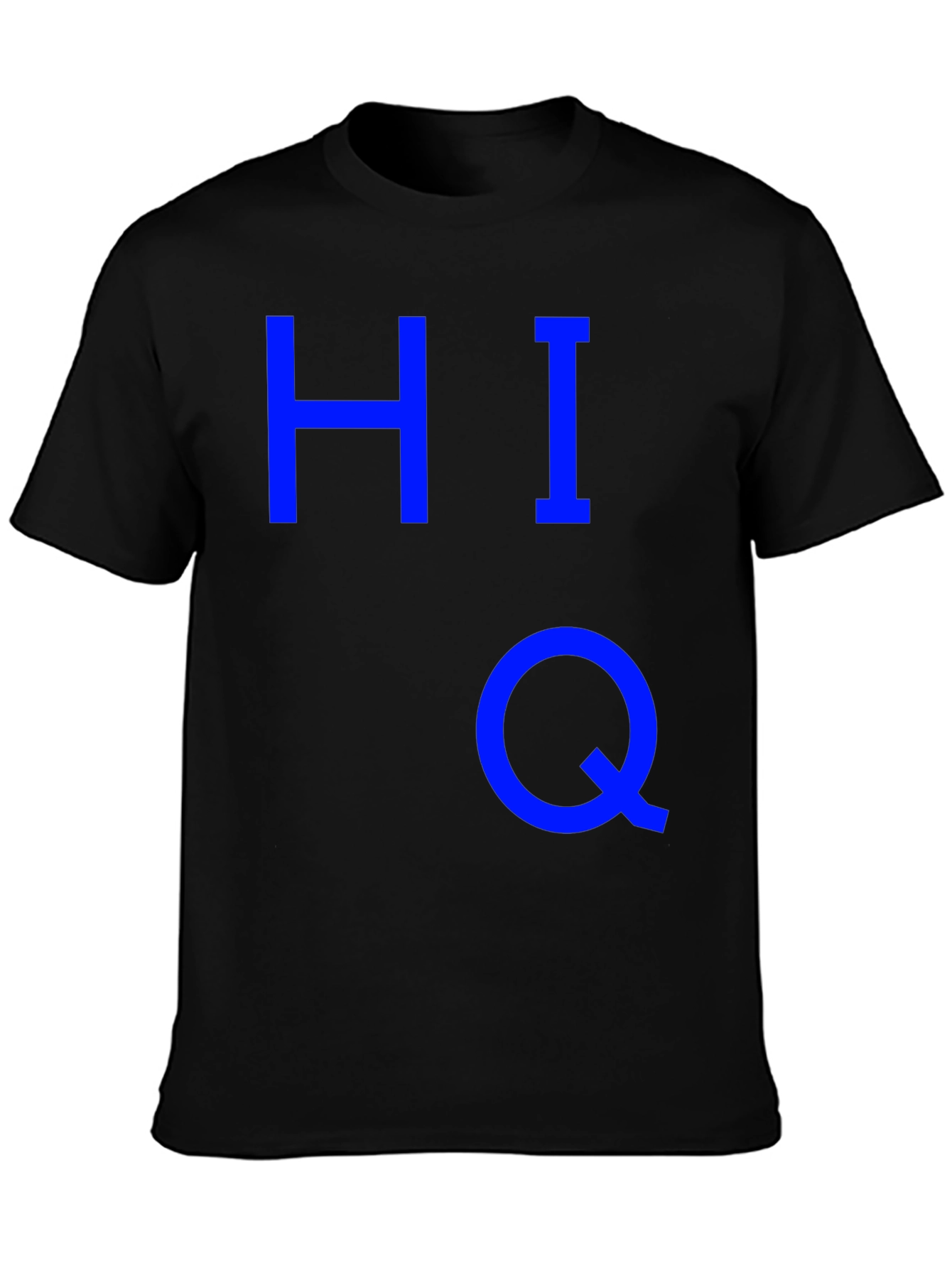 Black HIQ Graphic T-Shirt - Bold Blue Design view 3