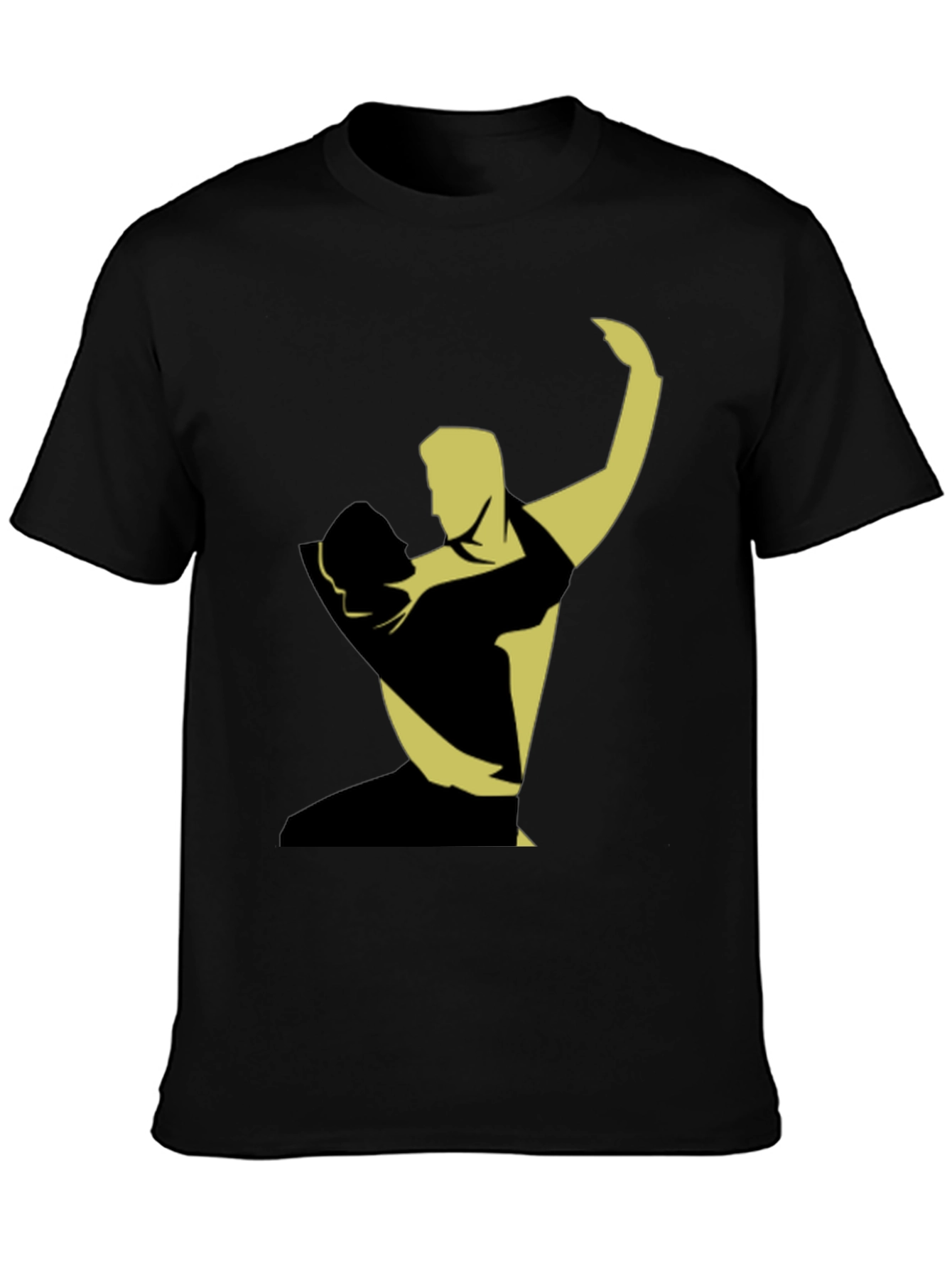 Black Tango Silhouette Graphic Tee - Black Cotton Blend view 3