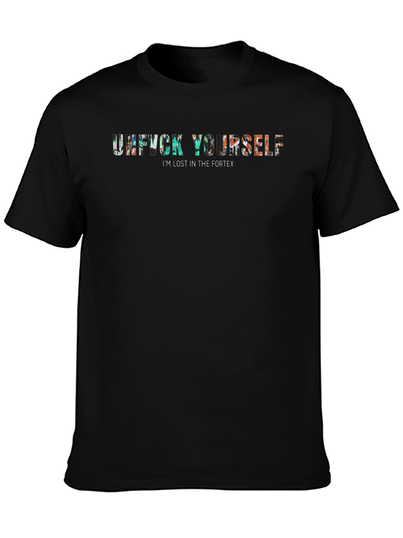 Black Edgy "Uh Fuck Yourself" Graphic Tee - Lost in the Fortex view 3