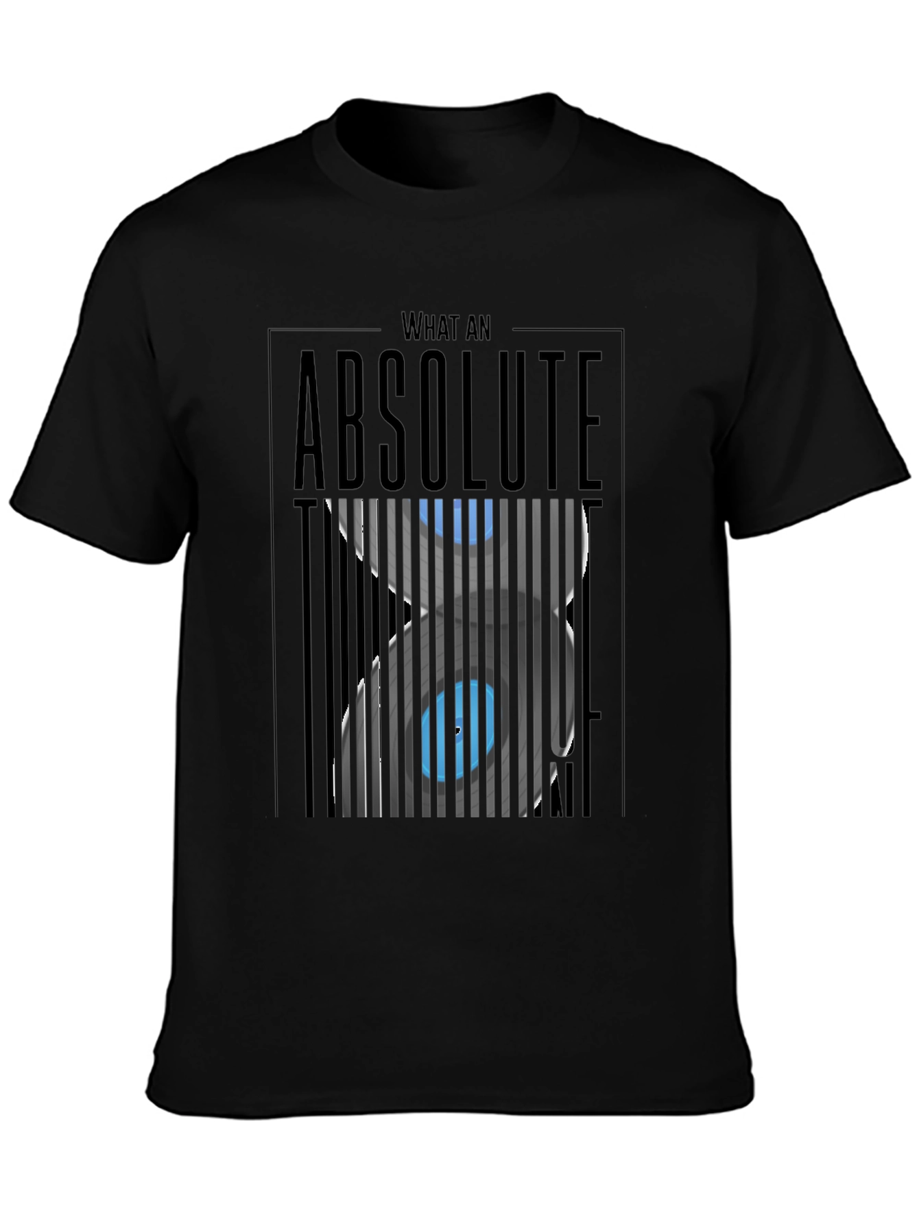 Black Absolute Unit T-Shirt - Optical Illusion Design view 3