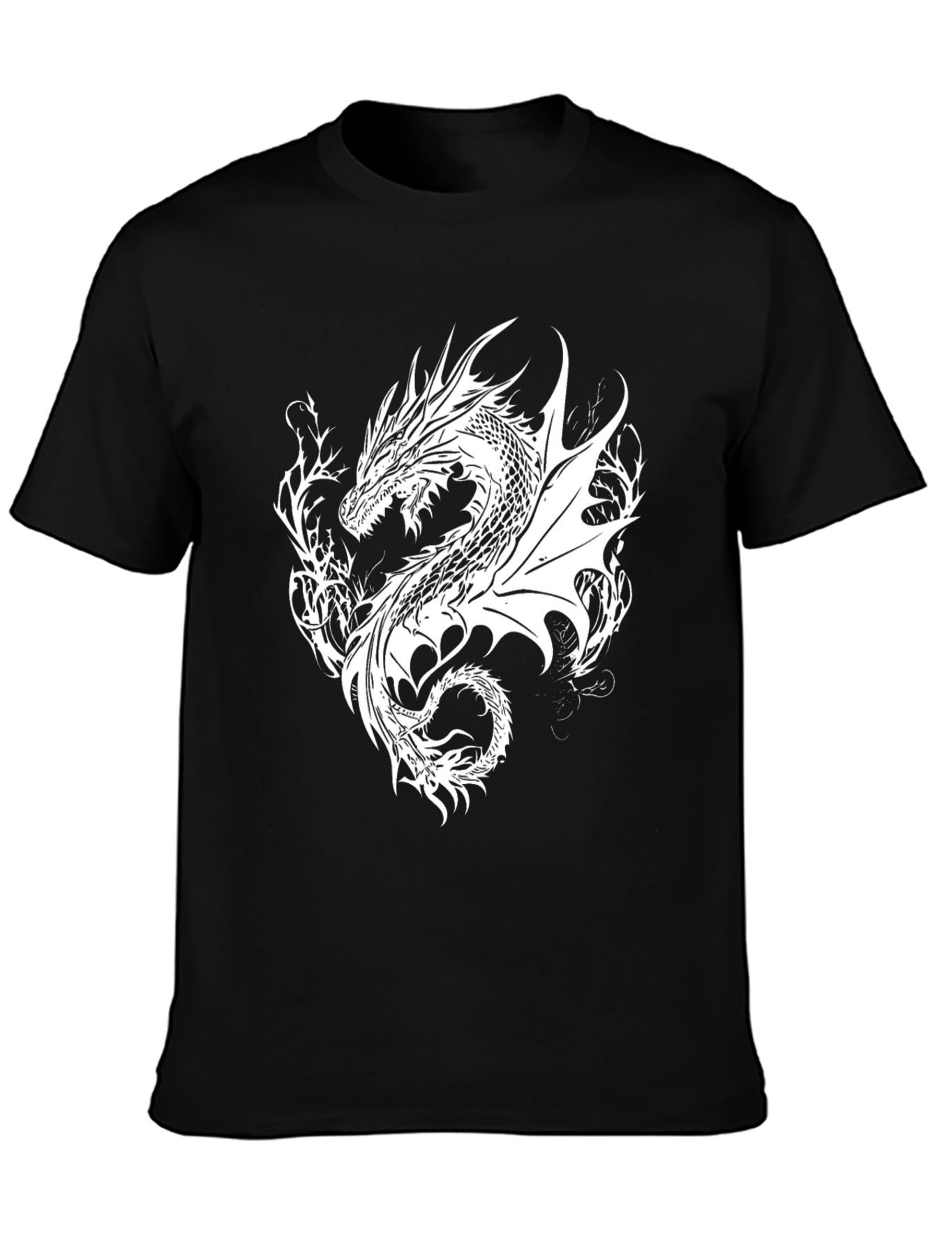 Black Dragon Graphic T-Shirt - Black view 3