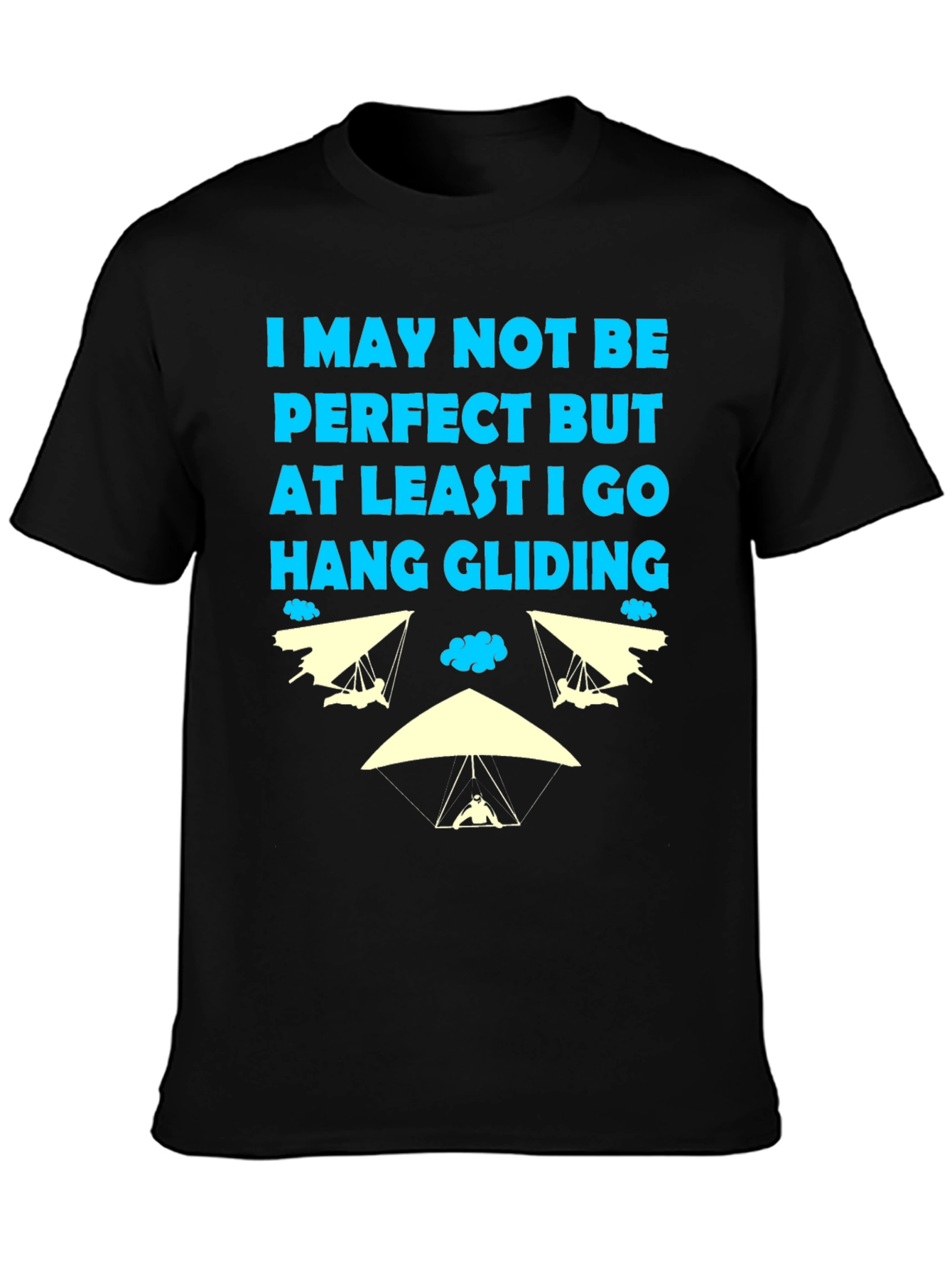 Black Hang Gliding T-Shirt: Imperfectly Awesome! view 3