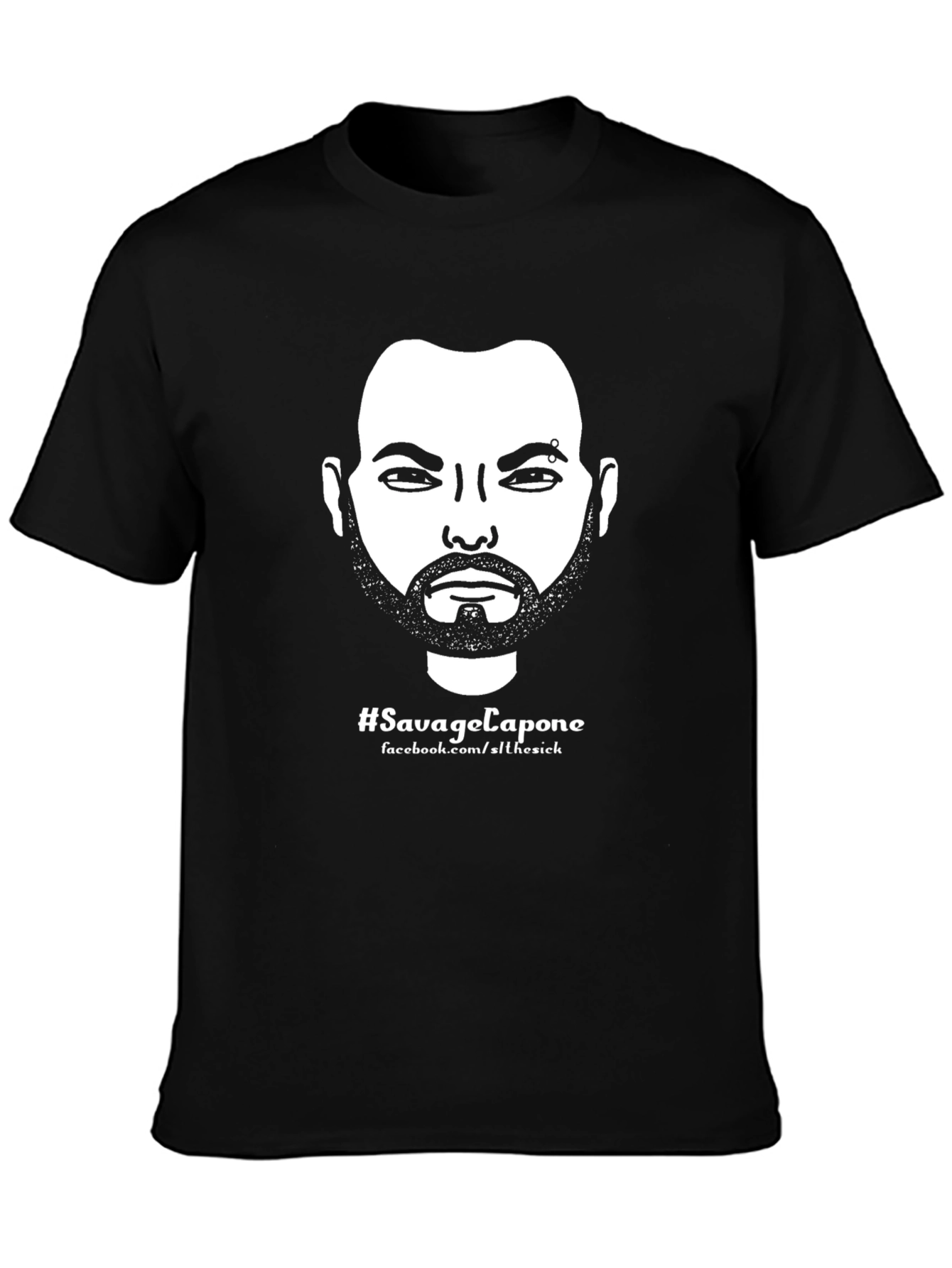 Black Savage Capone Graphic T-Shirt - Black Cotton Tee view 3