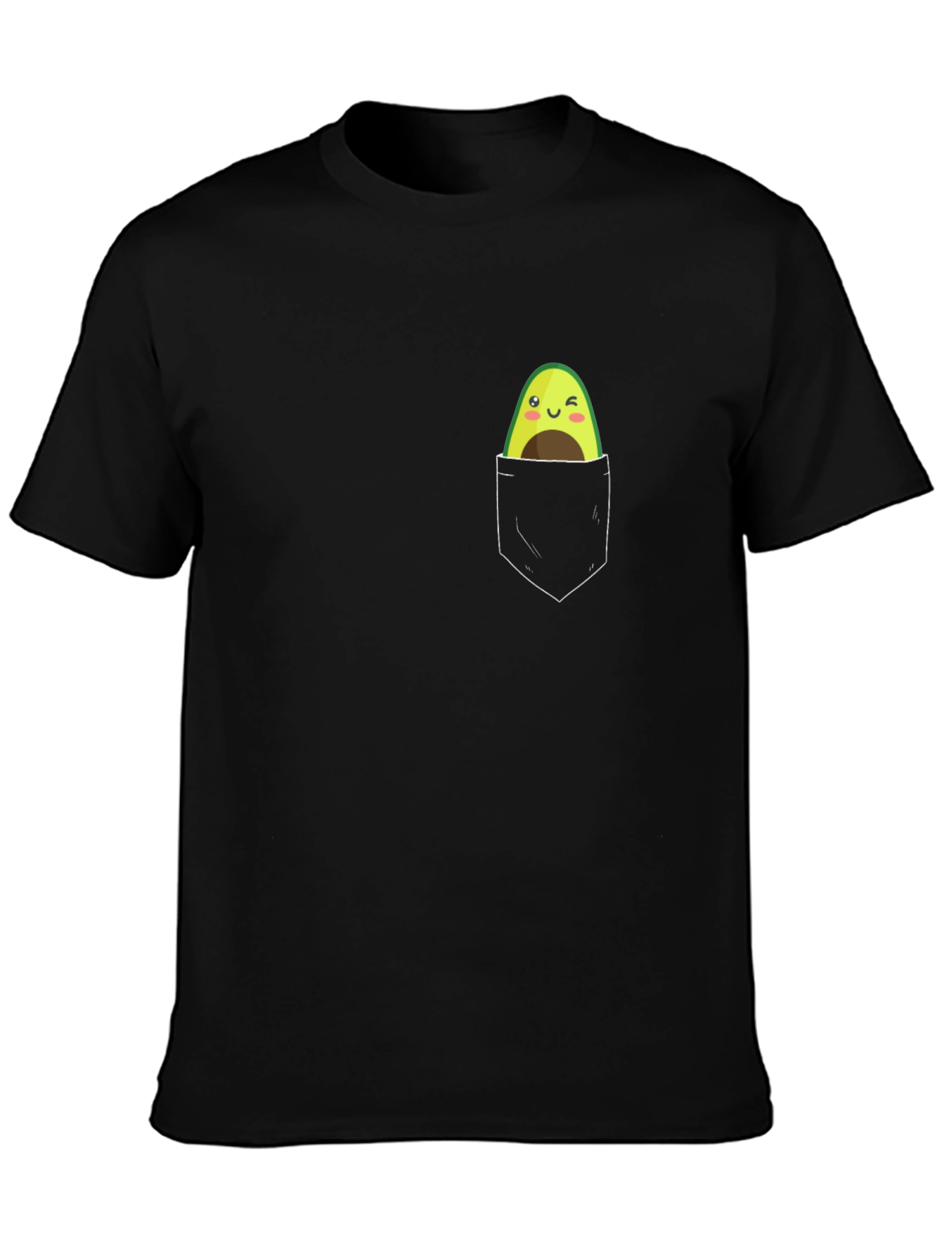Black Avocado Pocket Tee - Cute & Fun Graphic T-Shirt view 3