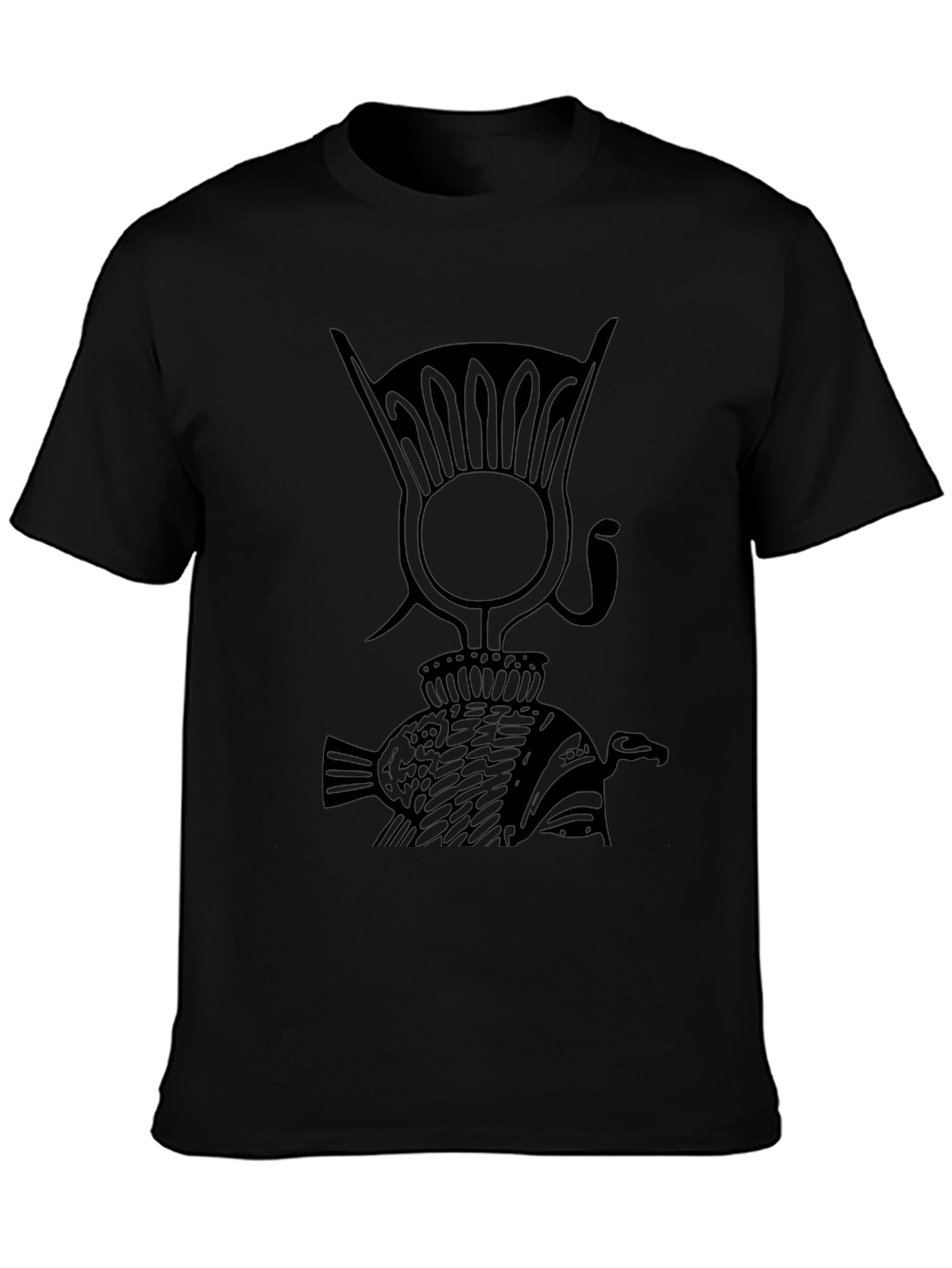 Black Egyptian Symbol Graphic Black T-Shirt view 3