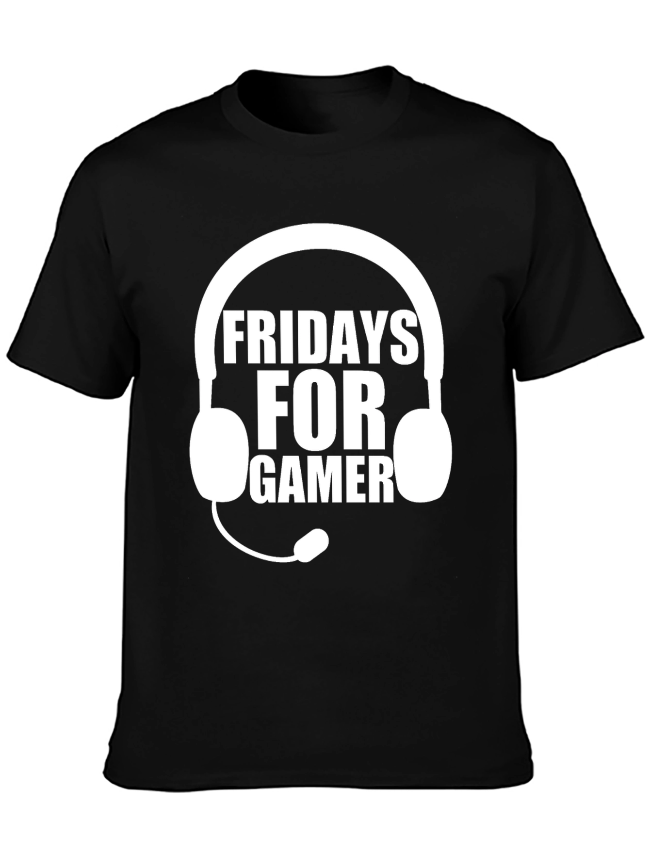 Black Fridays For Gamer Black T-Shirt view 3