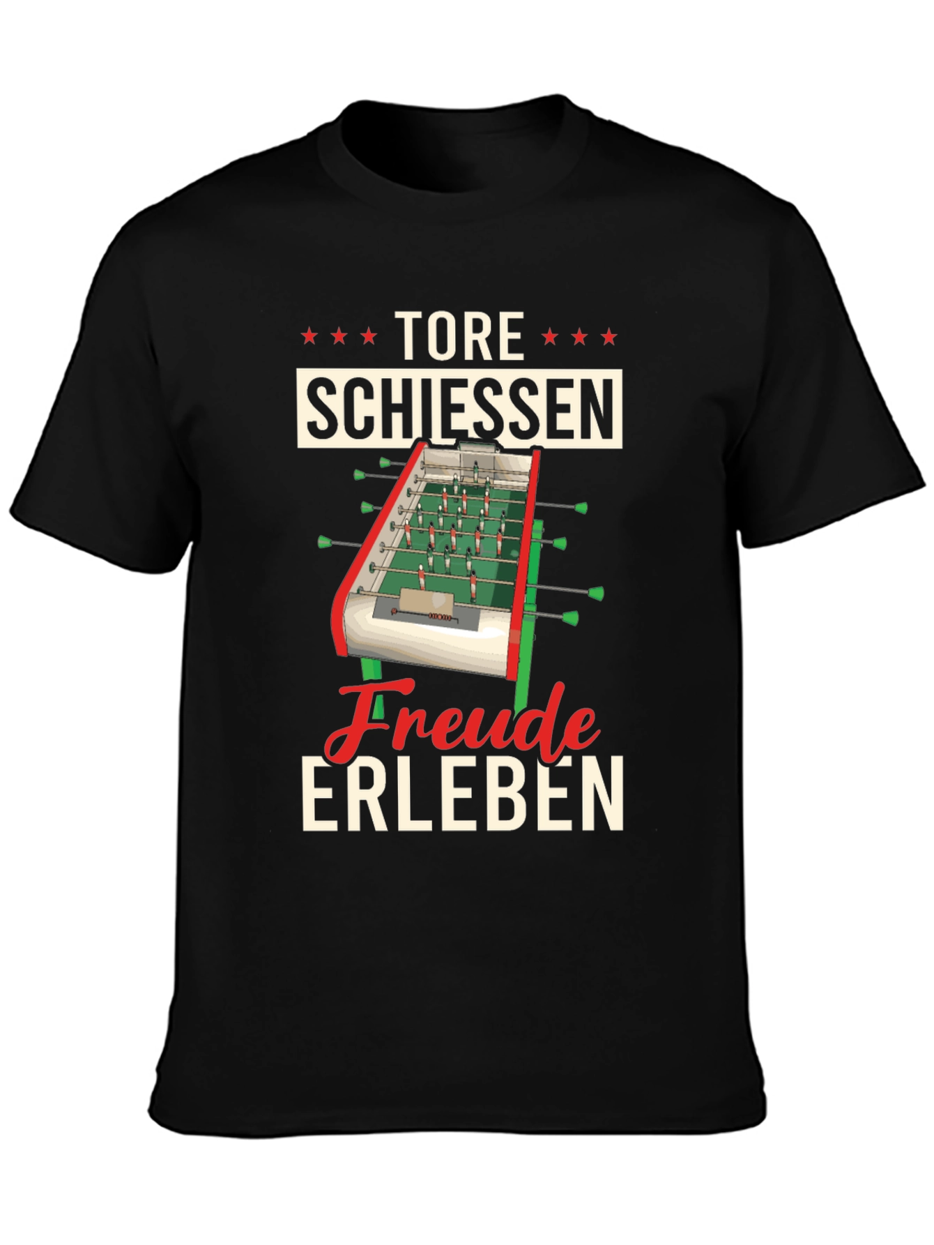 Black Tore Schiessen Foosball T-Shirt view 3