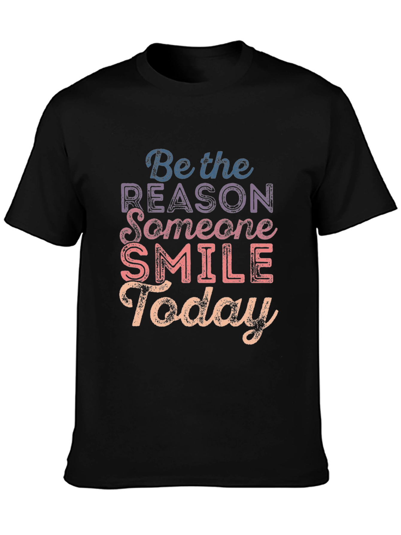 Black Be the Reason Smile Today T-Shirt view 3