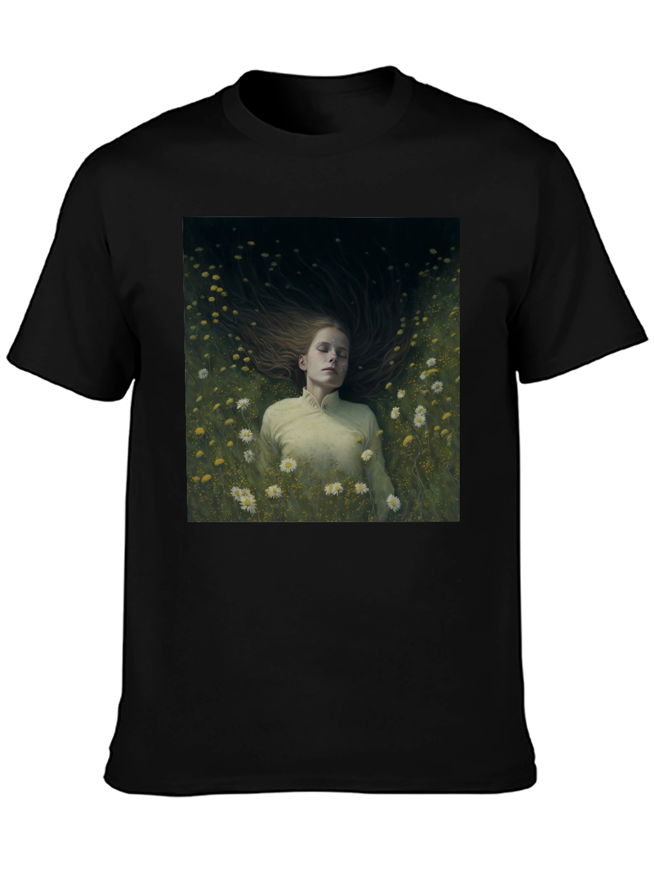 Black Dreamy Floral T-Shirt view 3