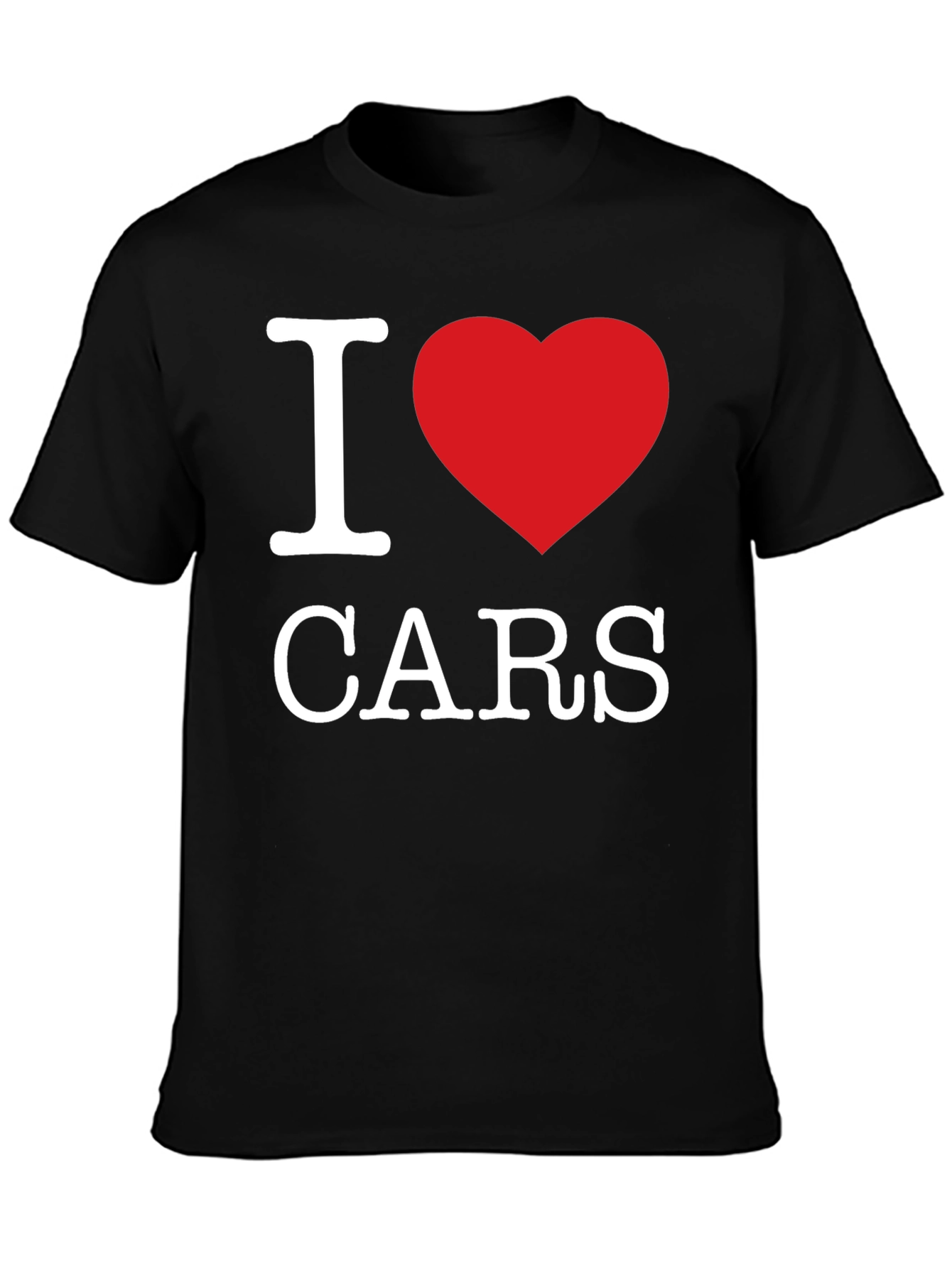 Black I Heart Cars T-Shirt - Black Cotton Blend view 3