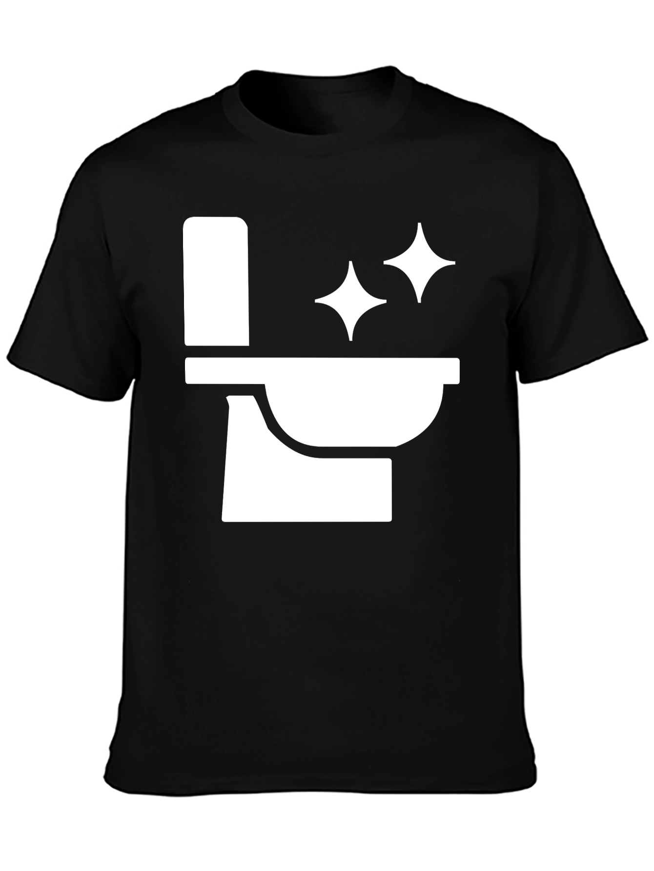 Black Clean Toilet T-Shirt - Humor Tee view 3