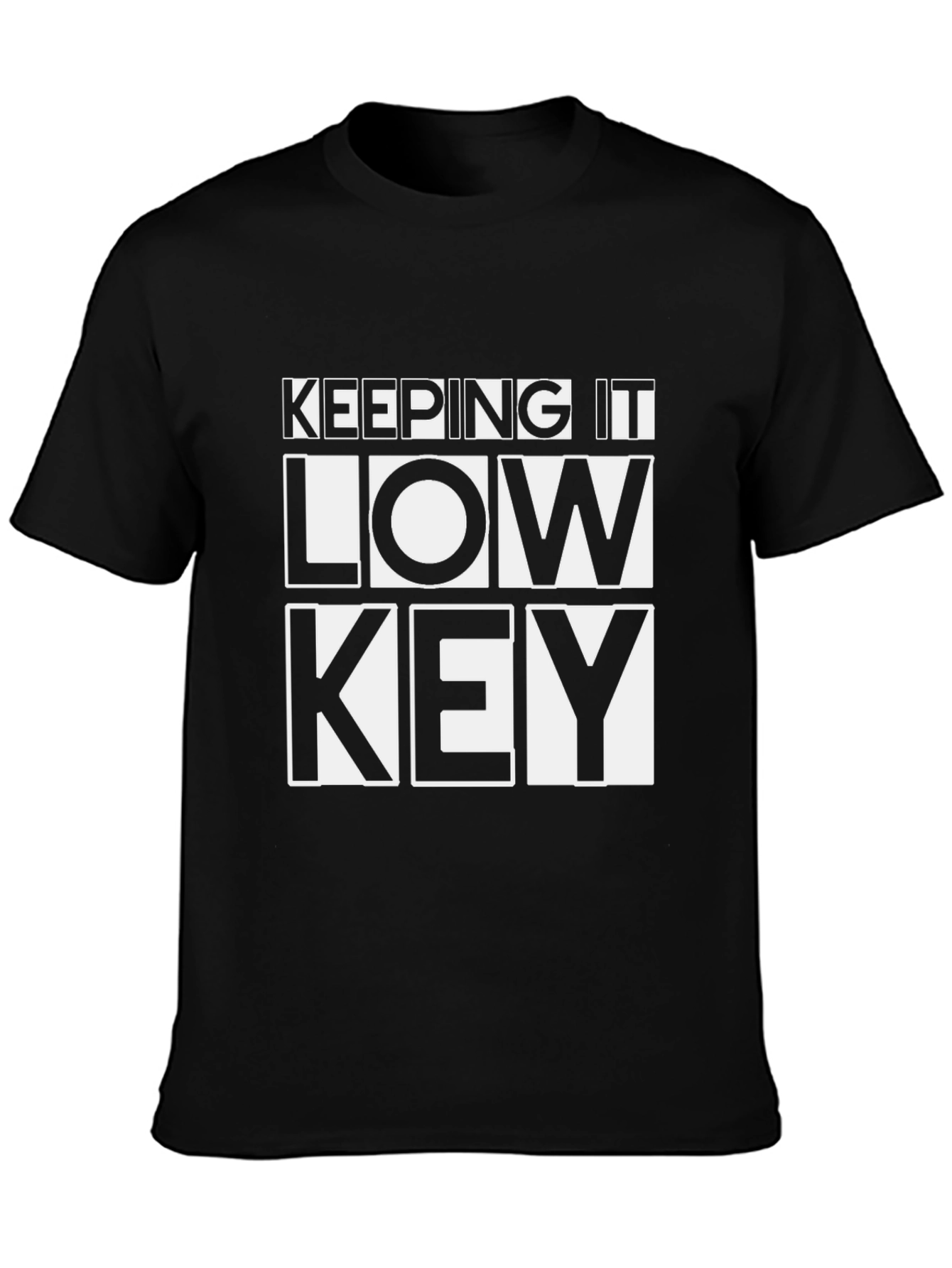 Black Keeping it Low Key Graphic Tee - Black view 3
