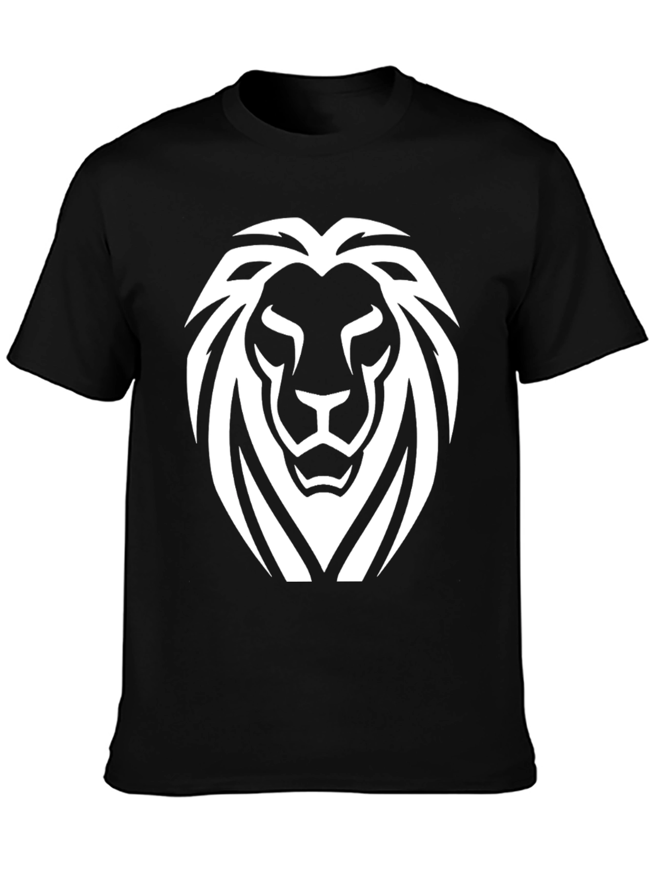 Black Black Lion Graphic Tee - Bold Statement Shirt view 3