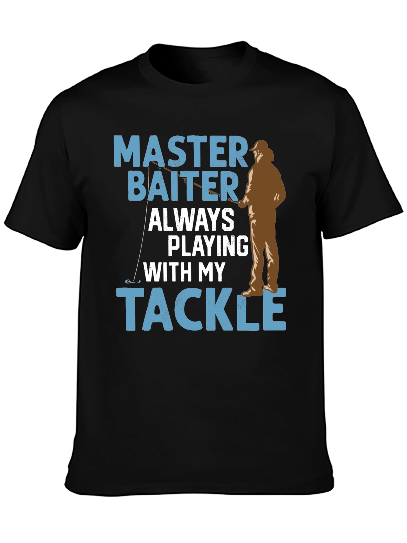 Black Master Baiter Fishing T-Shirt view 3