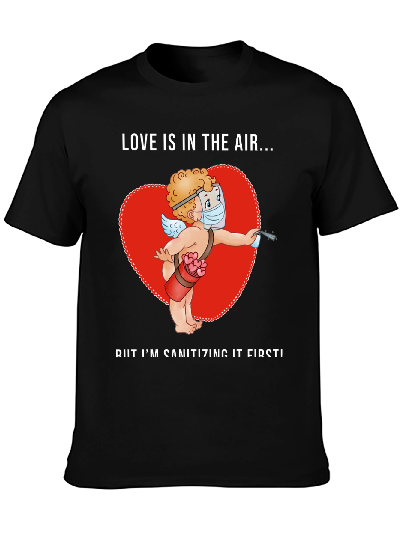 Black Sanitizing Cupid T-Shirt view 3