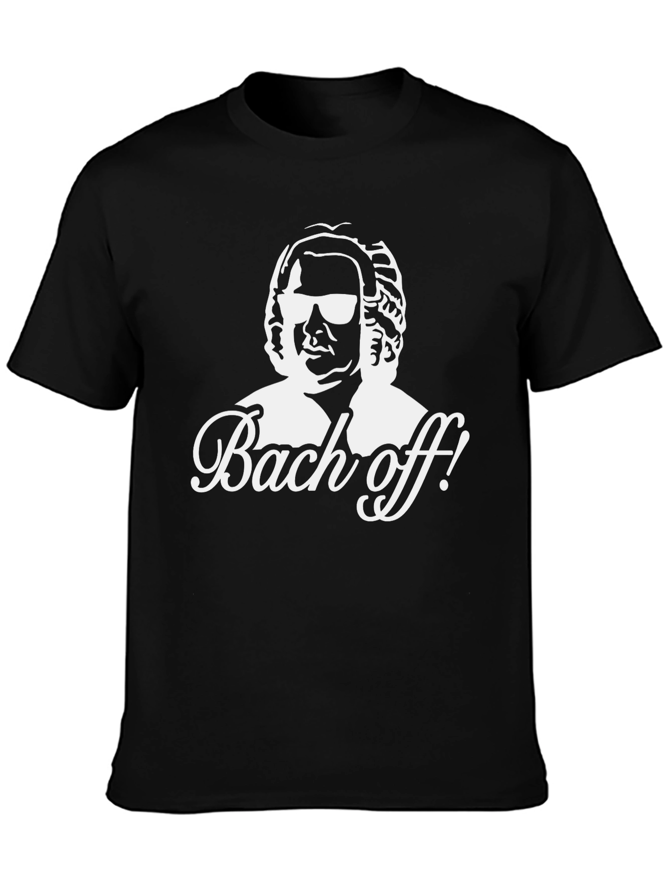Black Bach Off! Graphic Tee - Black Cotton T-Shirt view 3