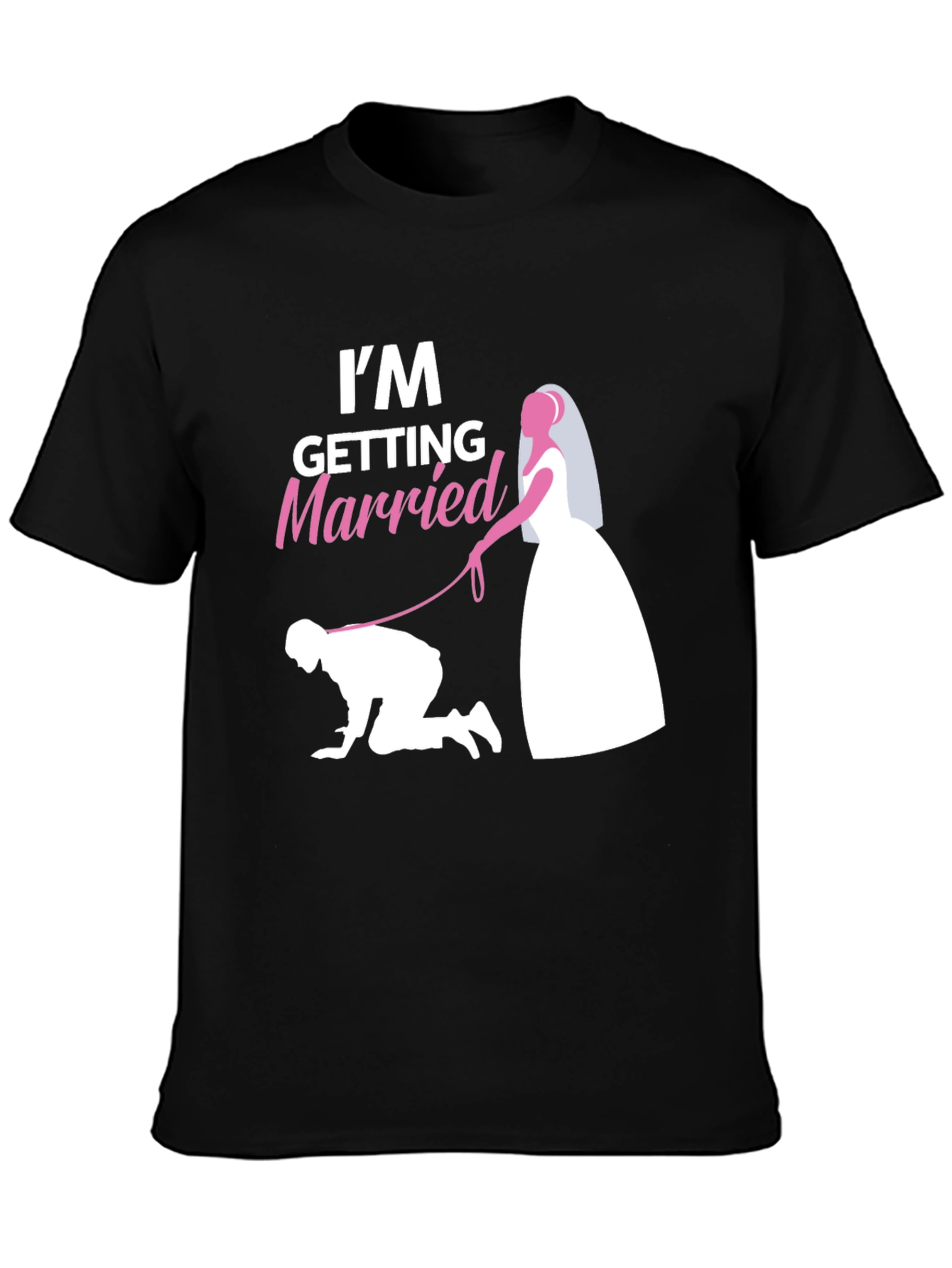Black Humorous "I'm Getting Married" Graphic T-Shirt view 3