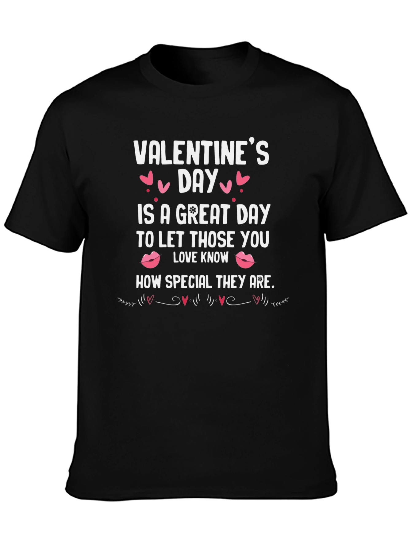 Black Valentine's Day Special Love T-Shirt view 3